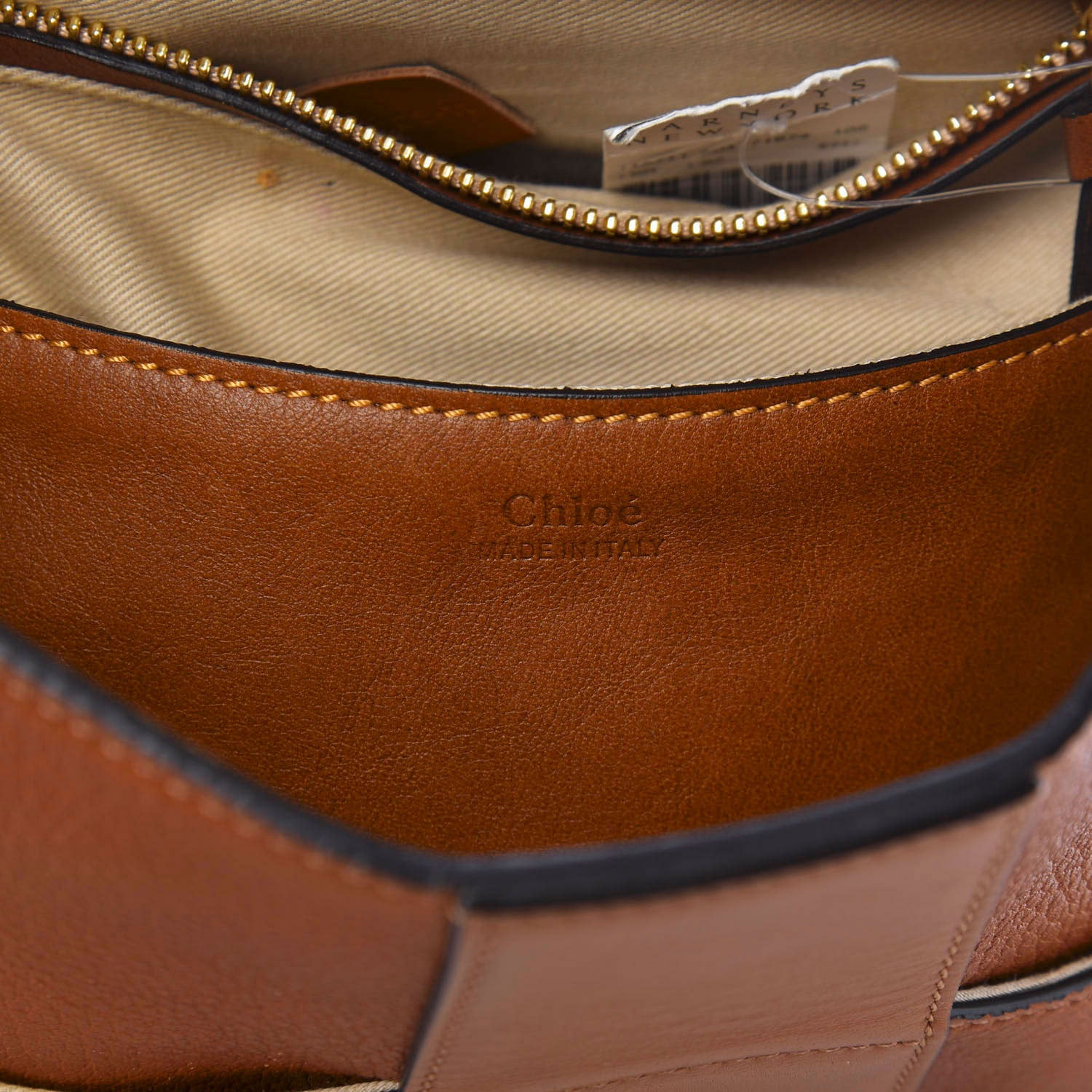 Chloe Grained Lambskin Small Lexa Shoulder Bag Mustard Brown 9 of 13