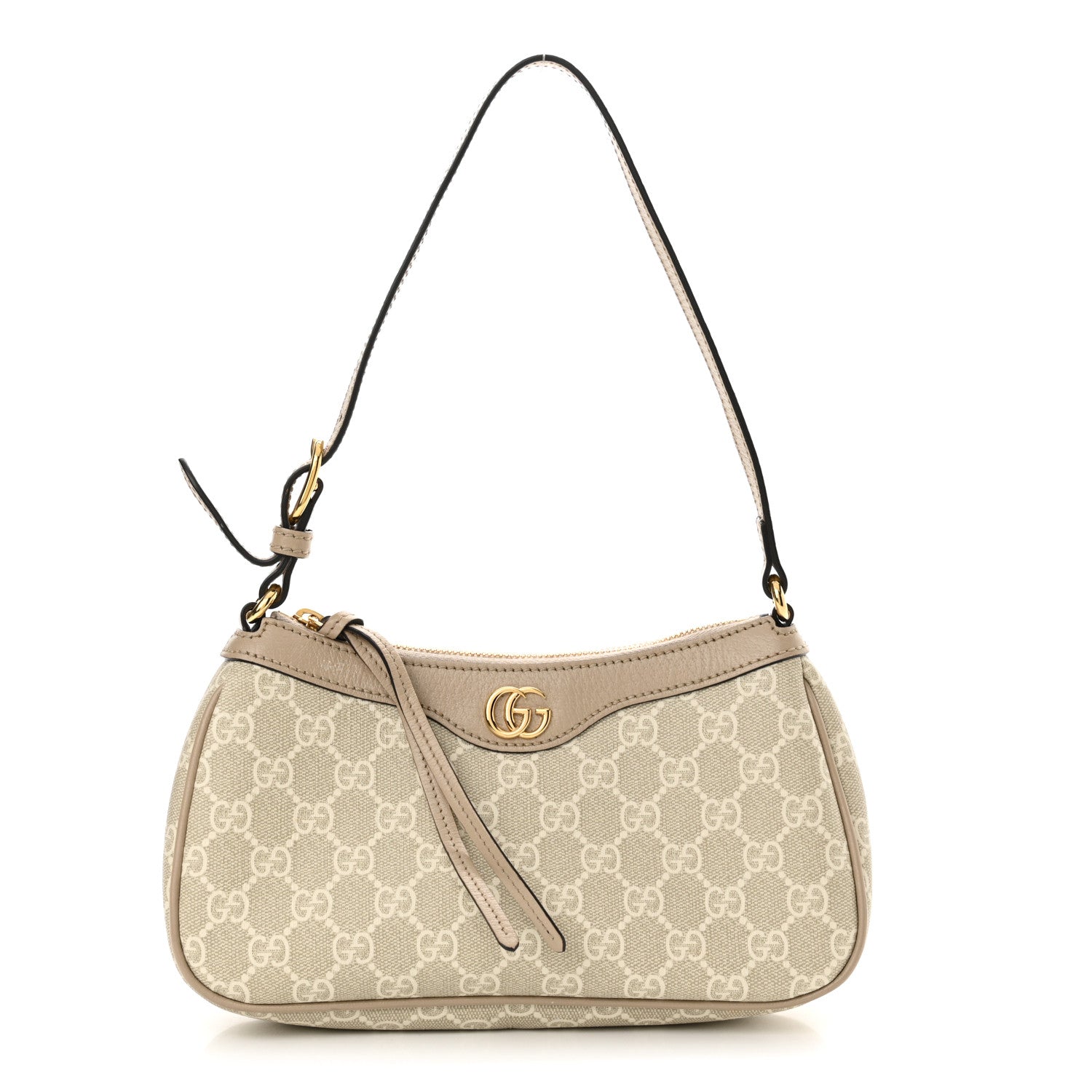 Gucci GG Supreme Monogram Textured Dollar Calfskin Small Ophidia Hobo Beige Mystic White Oatmeal 1 of 11