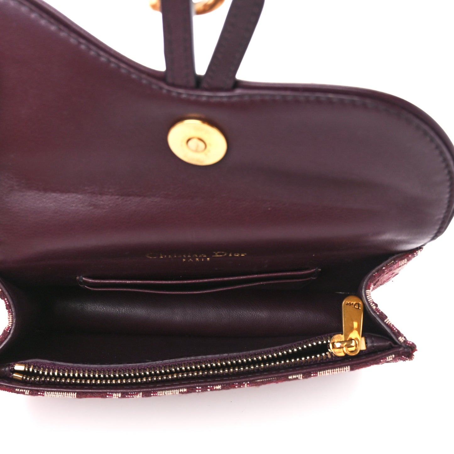 Oblique Saddle Belt Bag Bordeaux
