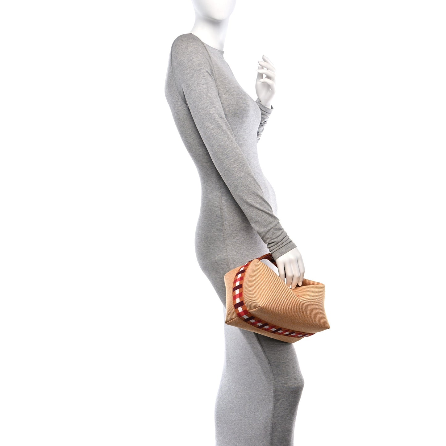 Merino Wool Large Au Carre Bride-A-Brac Pouch Fauve