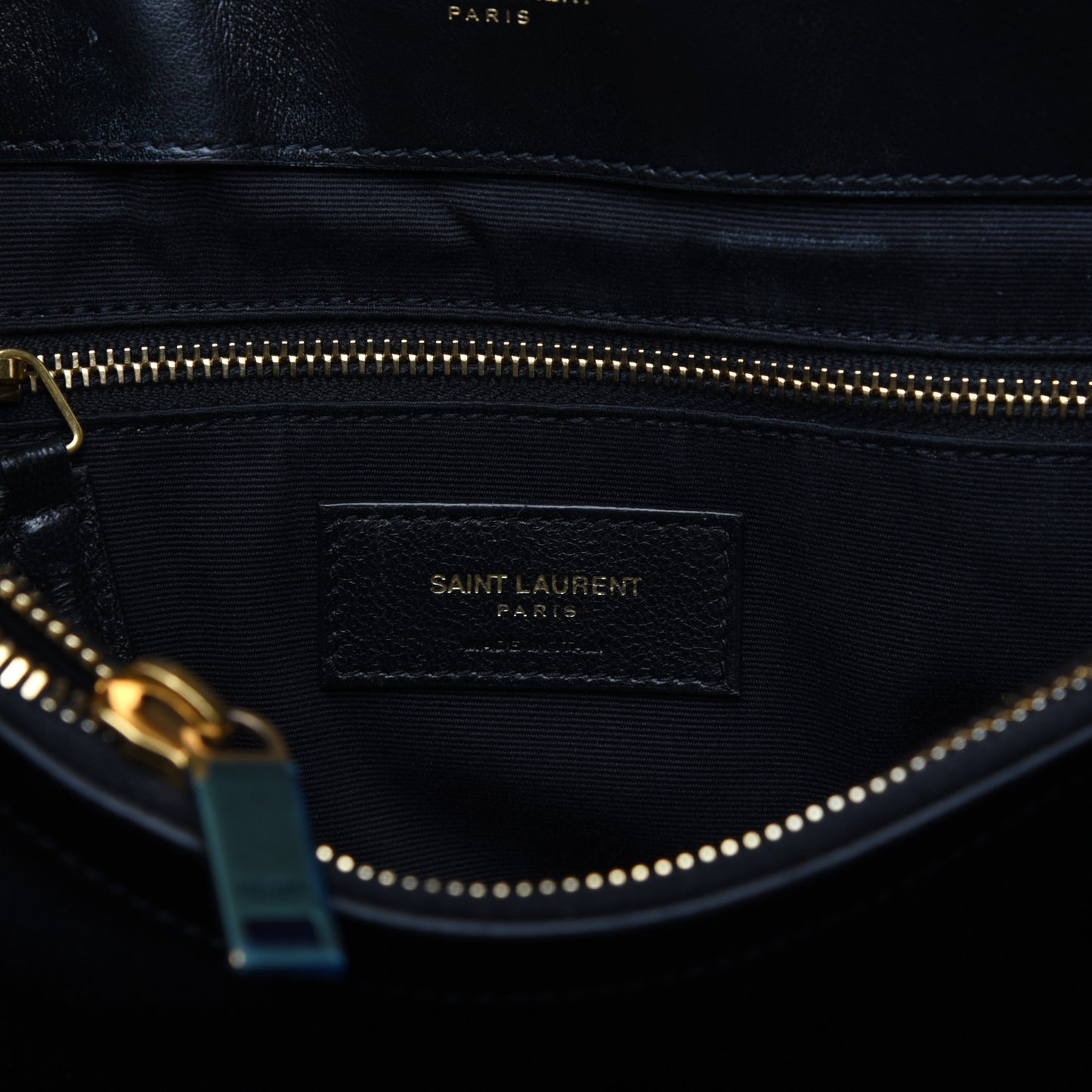 Calfskin Y Quilted Monogram Medium Loulou Chain Satchel Black