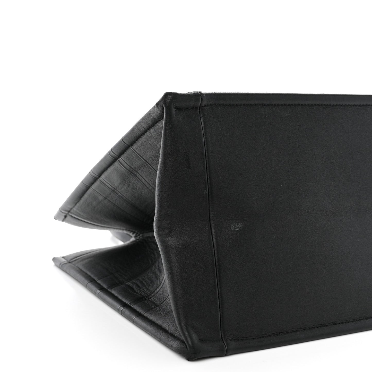 Calfskin Embossed Medium Book Tote Black