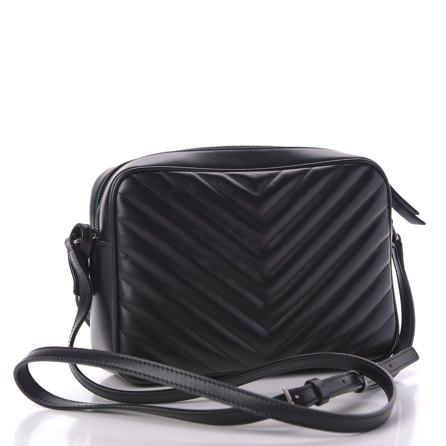 Calfskin Matelasse Monogram Lou Camera Bag Black