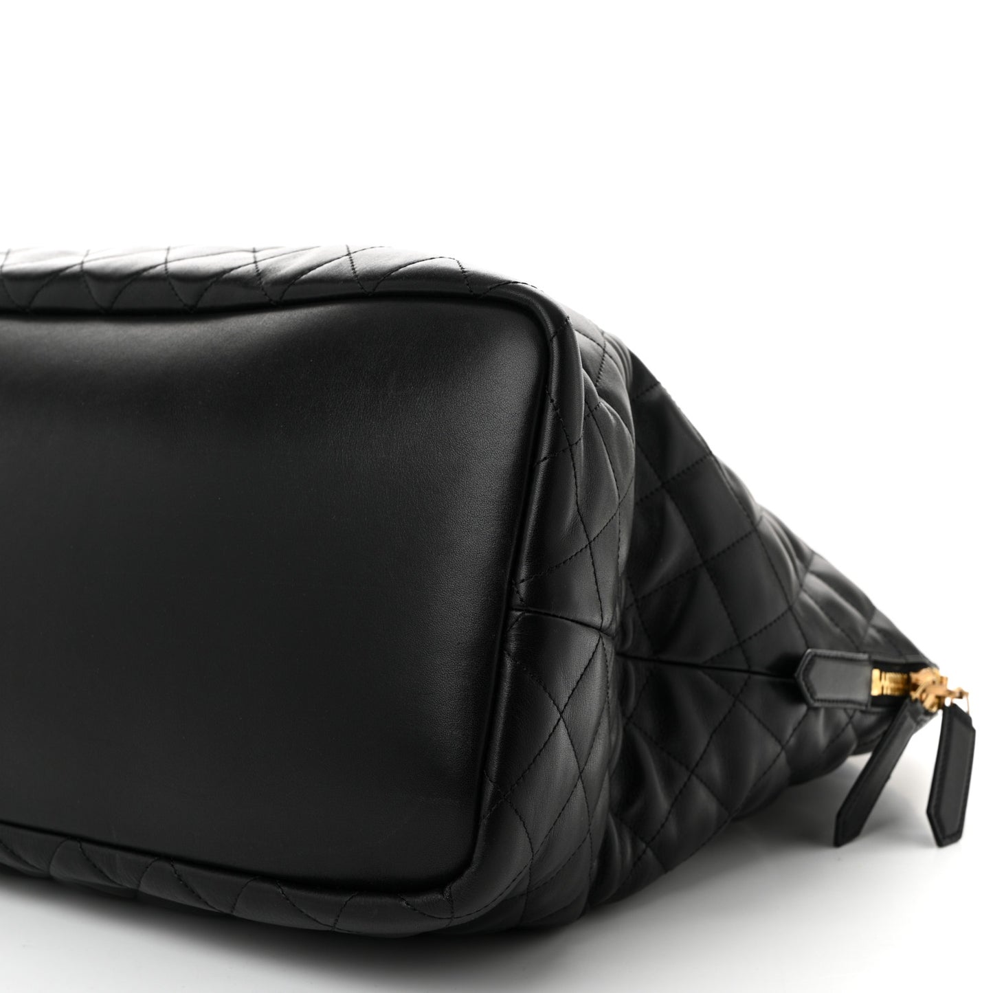 Calfskin Quilted ES Giant Travel Bag Black
