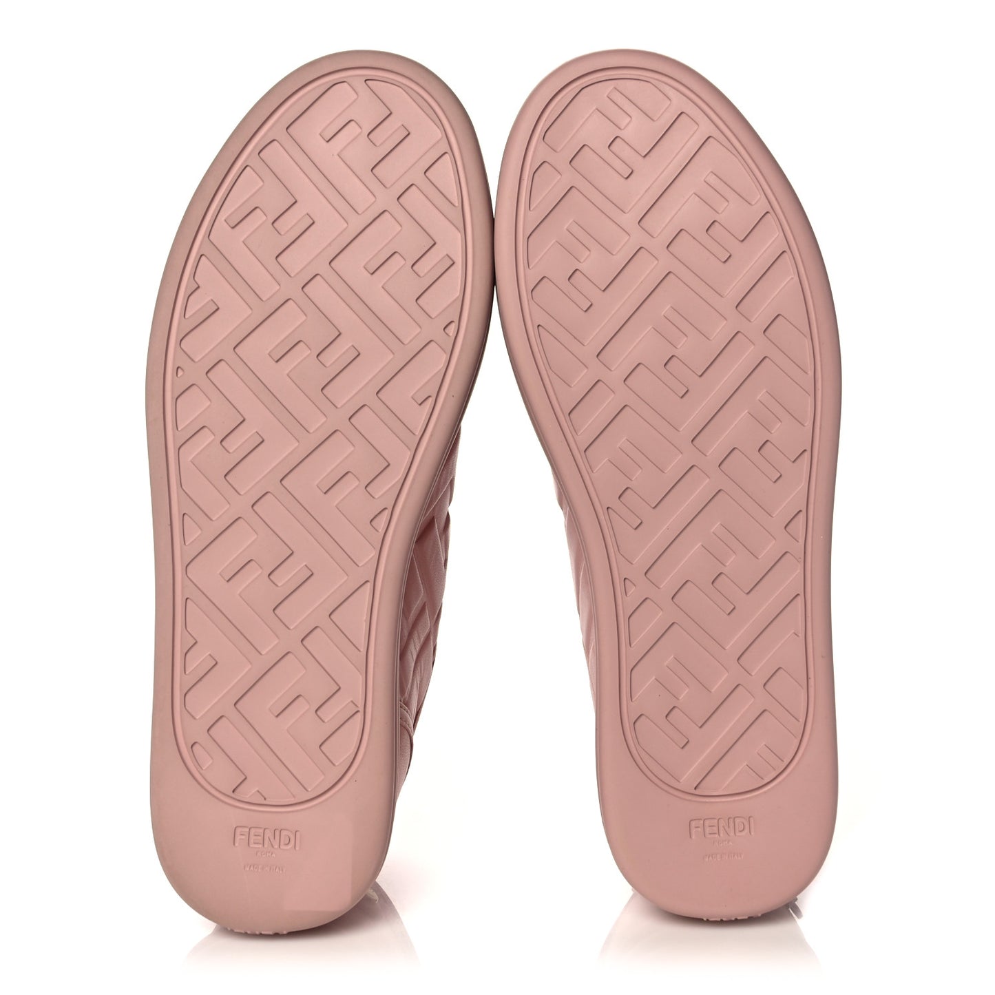 Lambksin FF Embossed Rise Low Top Sneakers 37.5 Pink