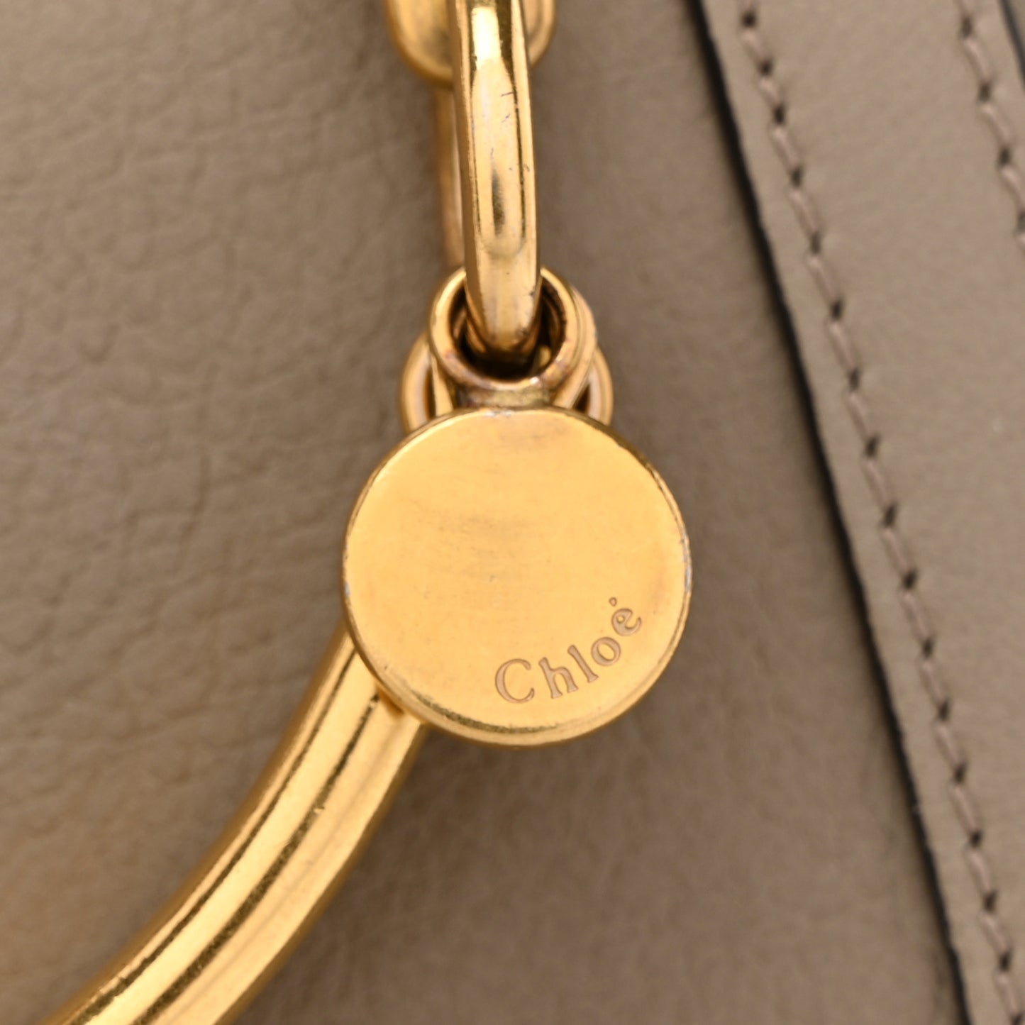 Calfskin Suede Small Nile Bracelet Bag Motty Grey