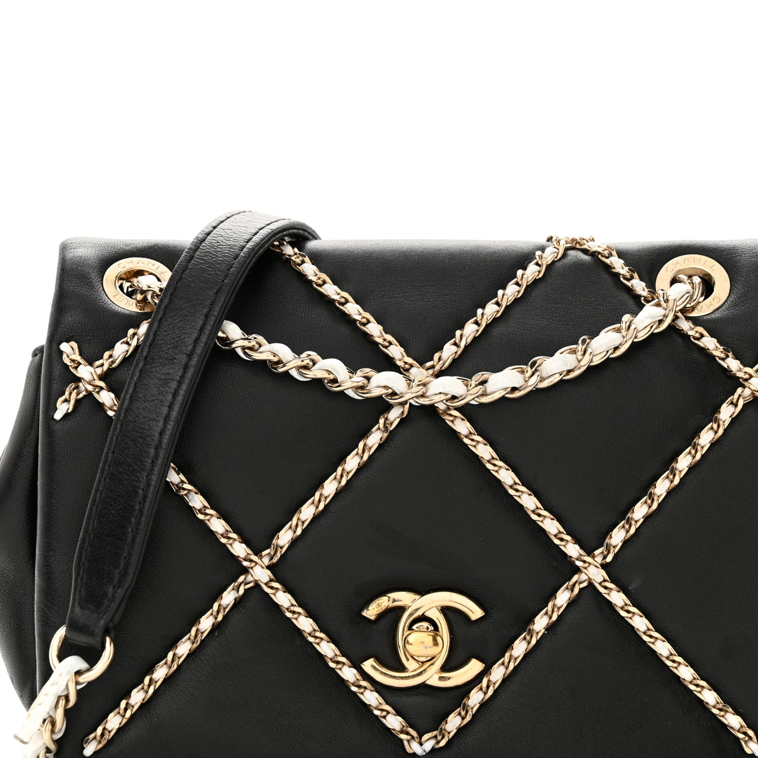 Chanel Lambskin Small Entwined Chain Flap Black 8 of 10