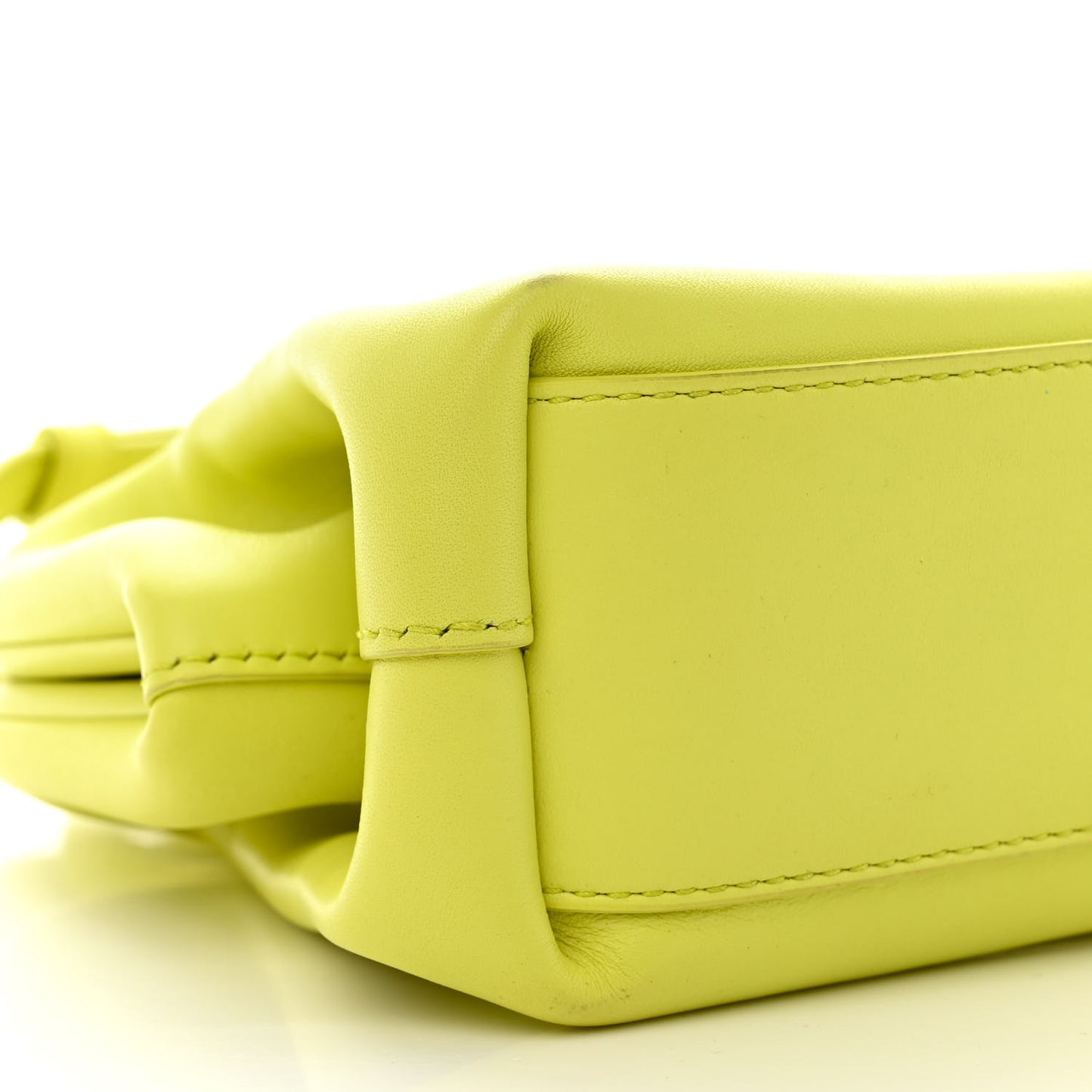 Calfskin Small The Point Triangle Bag Seagrass