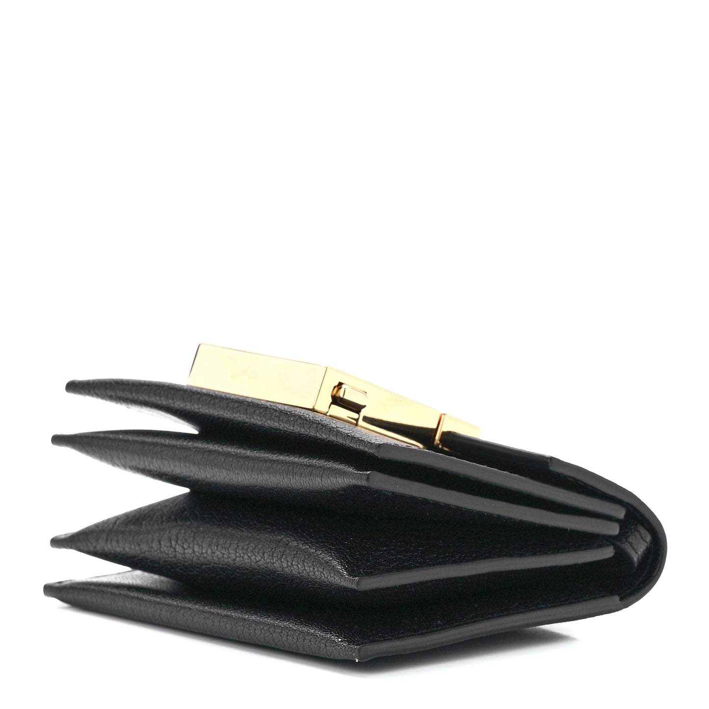 Shiny Goatskin Day Bag Black