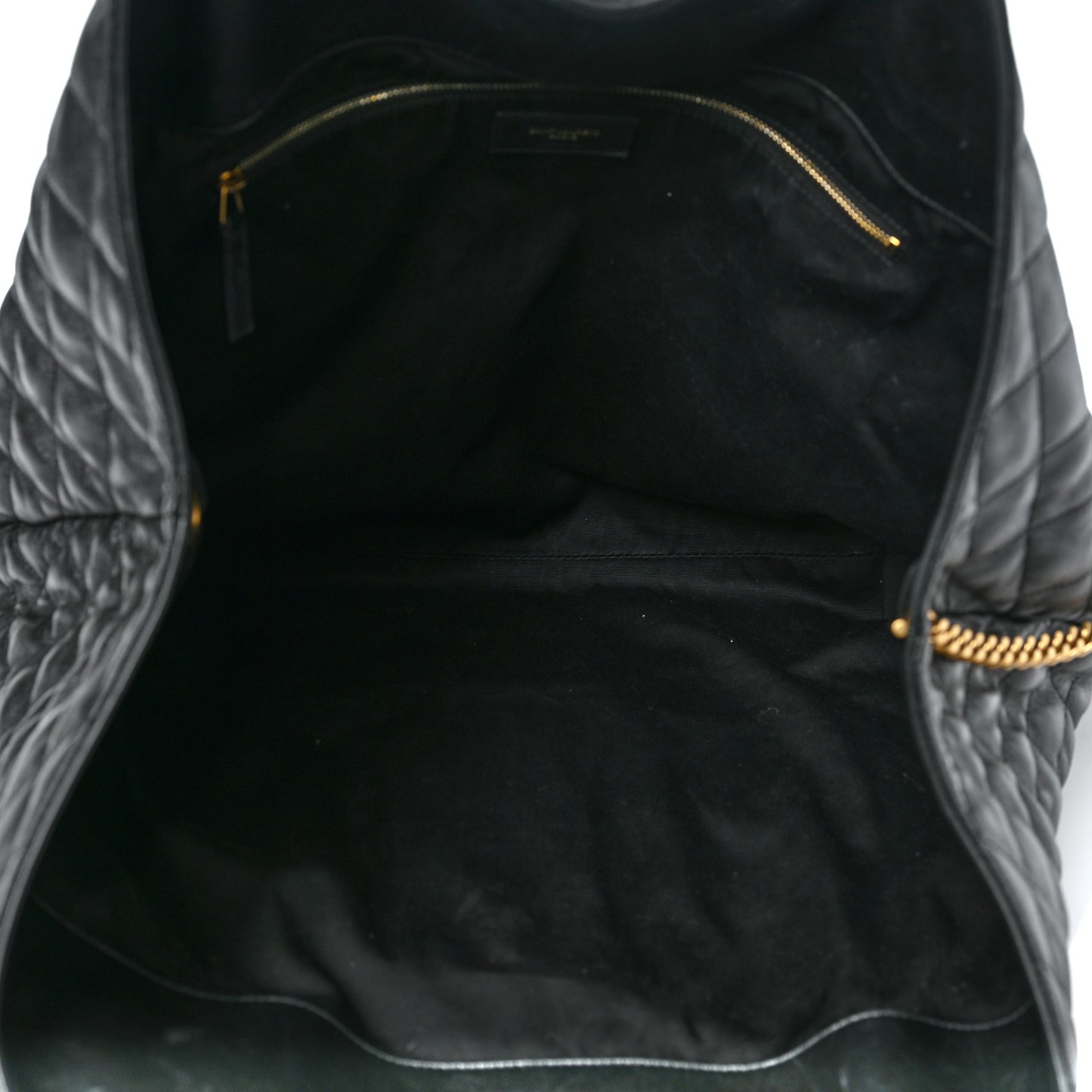 Lambskin Quilted Maxi Icare Shopping Tote Black