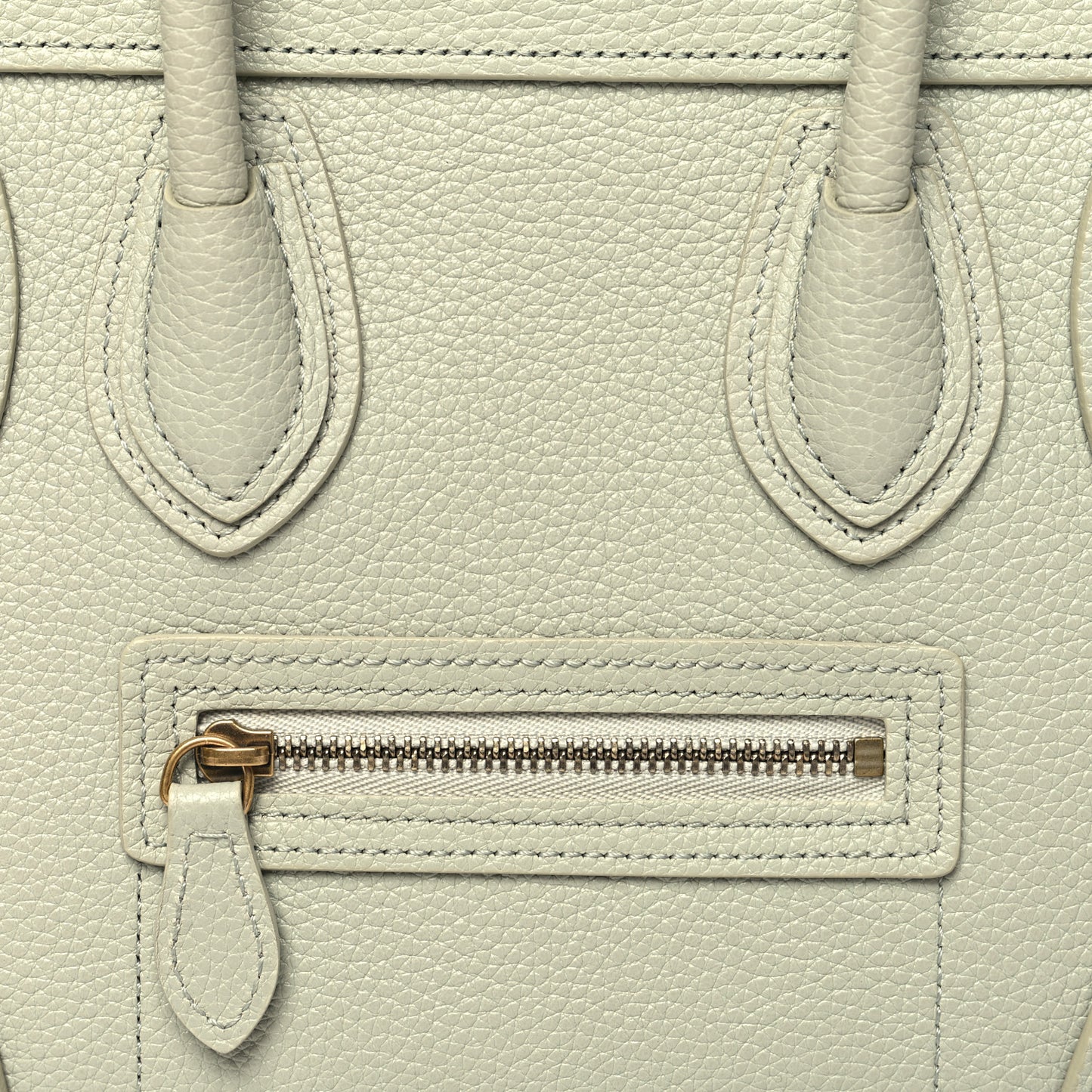 Drummed Calfskin Nano Luggage Vert D'eau
