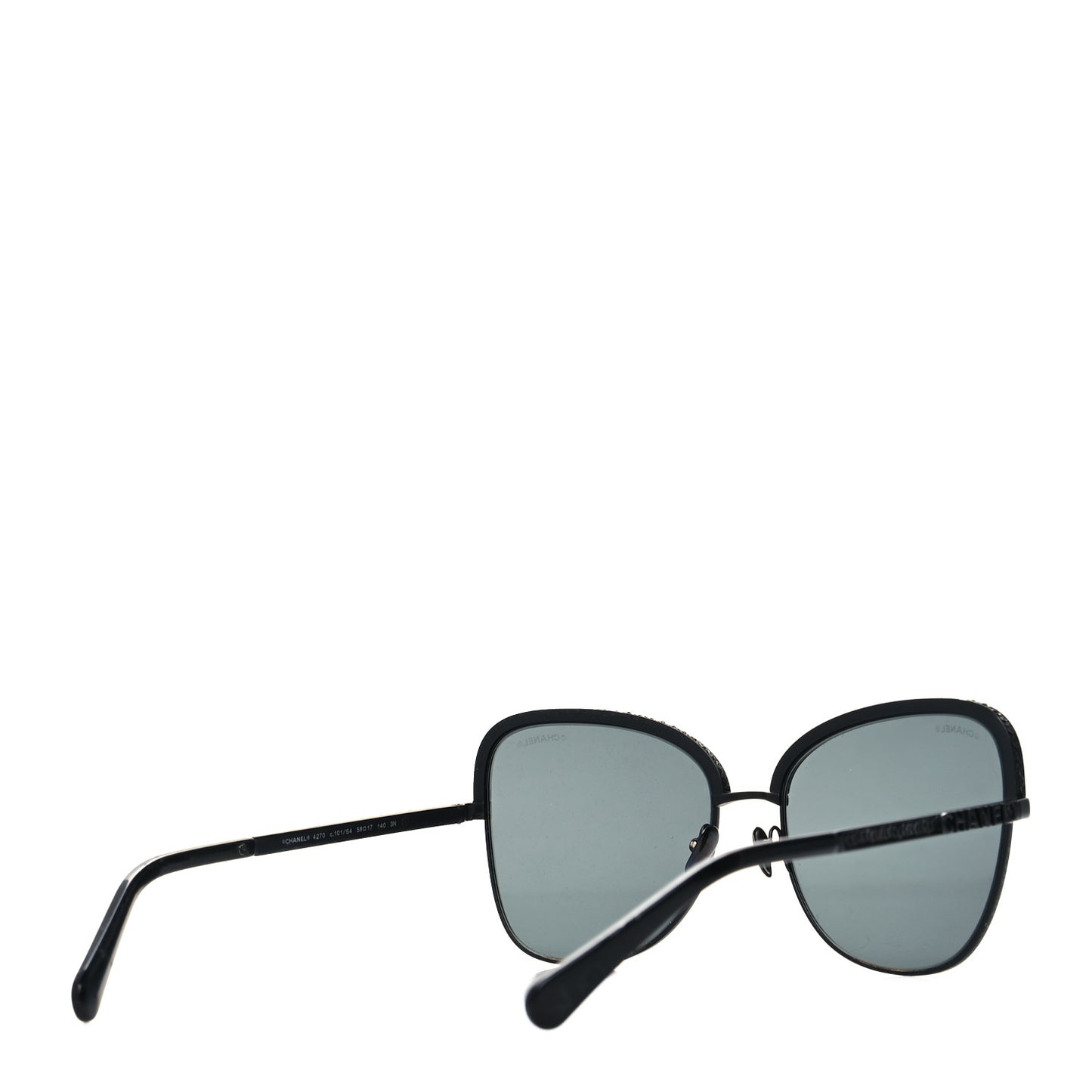 Square Frame Sequin Sunglasses 4270 Black
