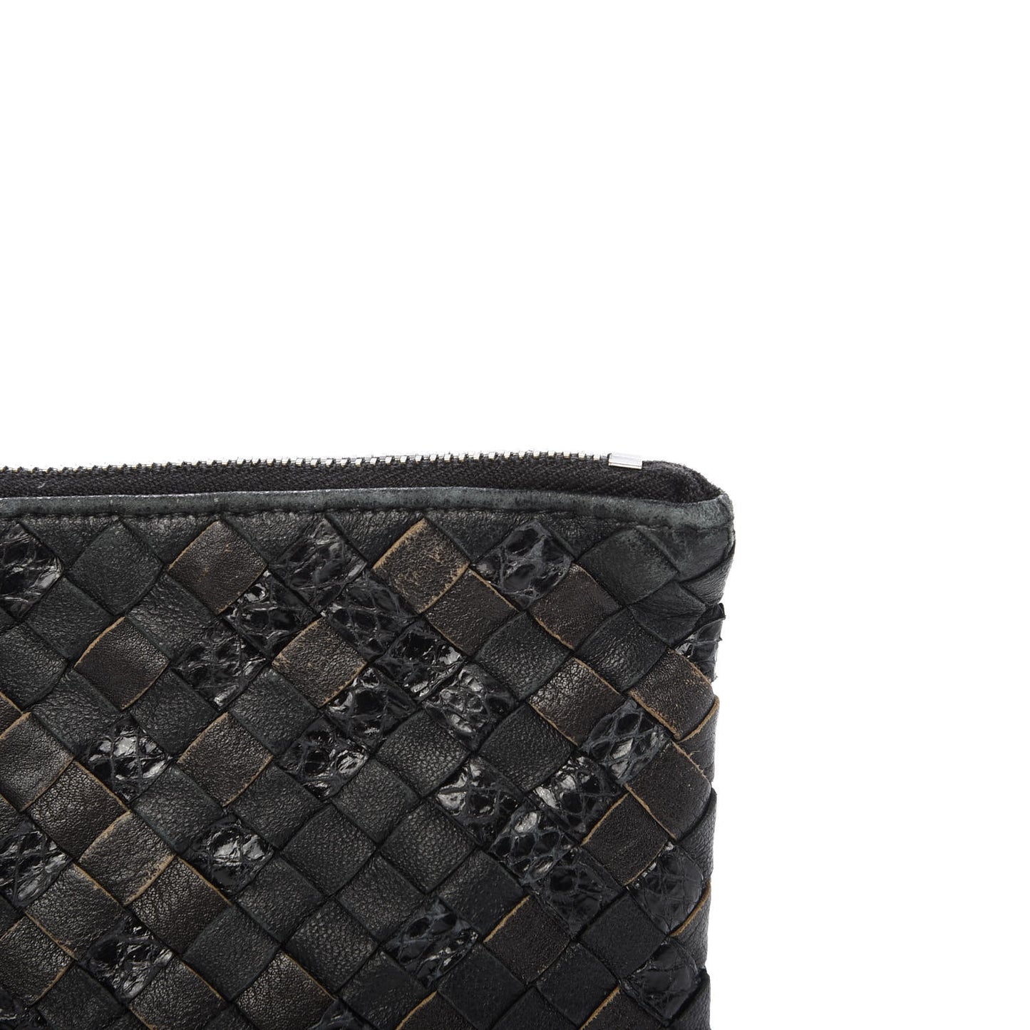 Nappa Ayers Intrecciato Medium Document Case Black