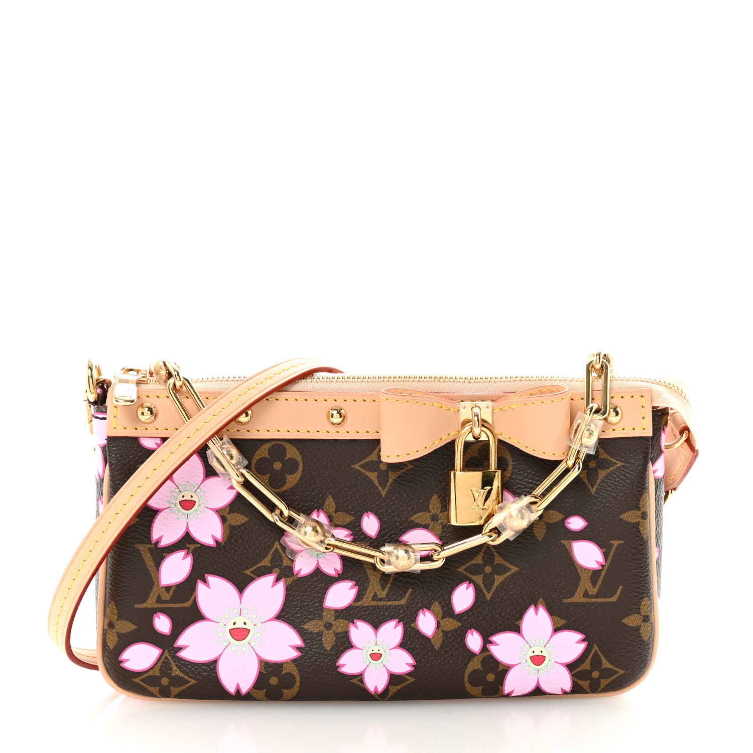 Louis Vuitton LV X TM Monogram Pochette Accessories Sakura Brown