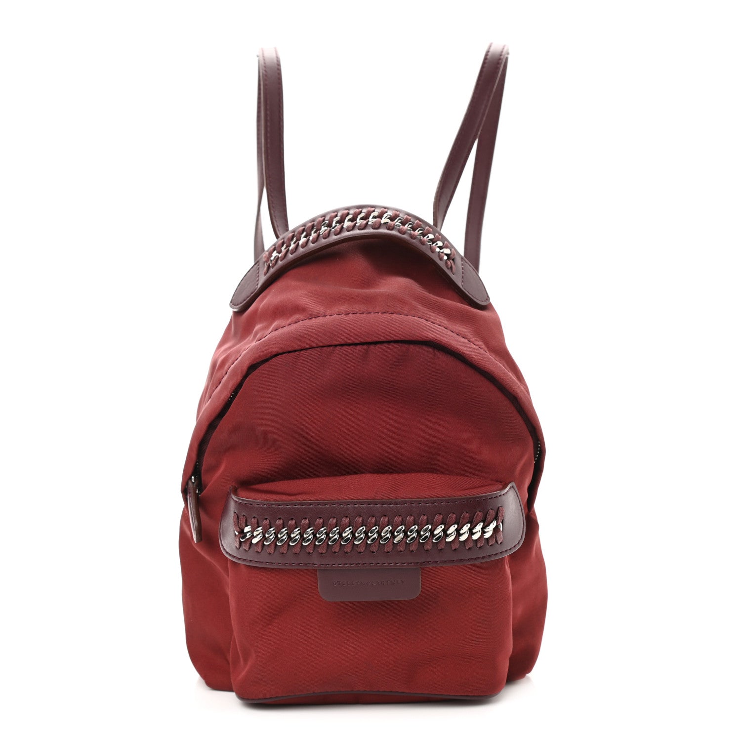 Stella McCartney Nylon Eco Alter Nappa Mini Falabella GO Backpack Burgundy 1 of 9