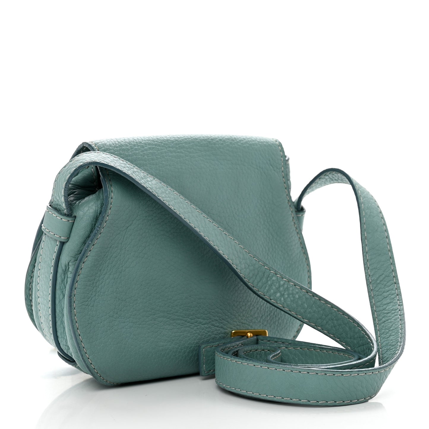 Calfskin Mini Marcie Round Crossbody Bag Fresh Mint