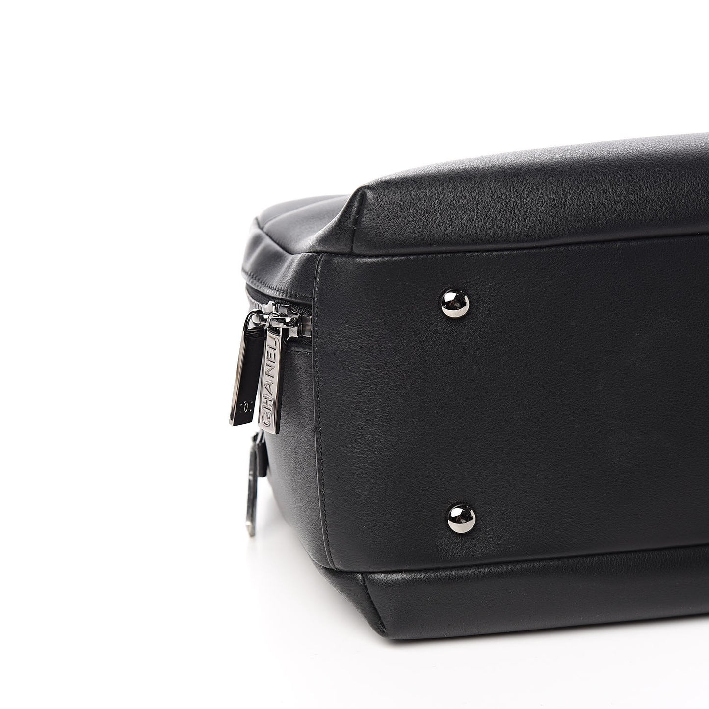 Calfskin Small Trendy CC Bowling Bag Black