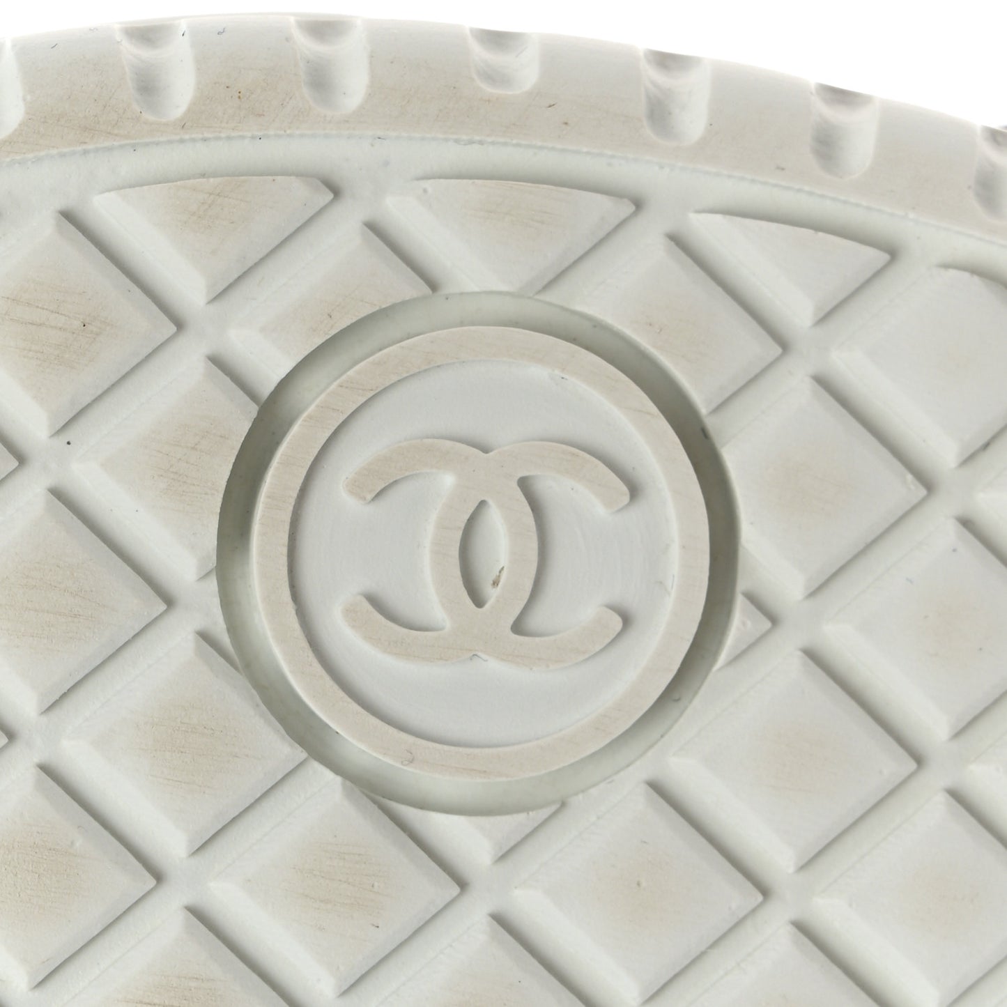 Calfskin Suede Calfskin Logo Womens Sneakers 37.5 White Gray