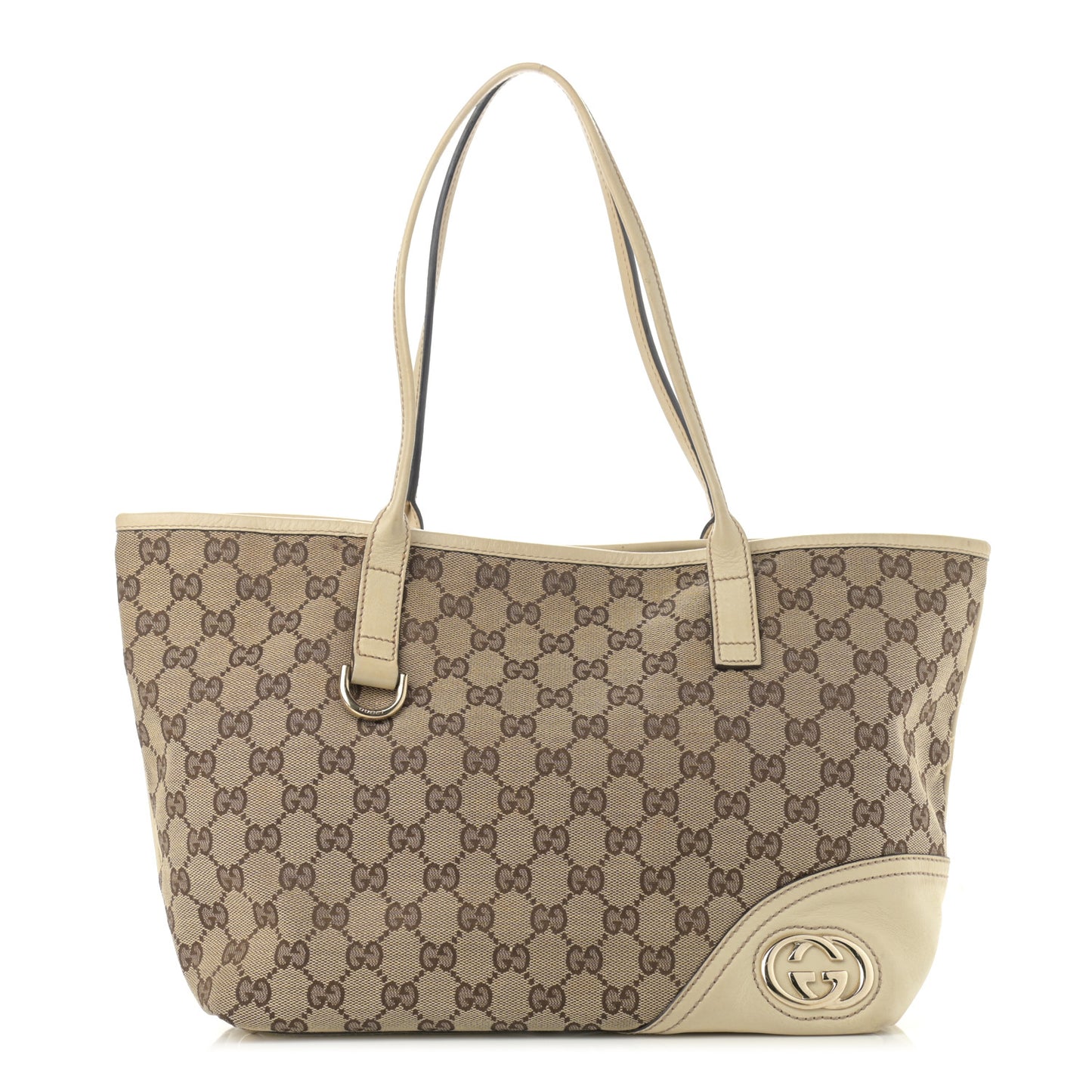 Monogram Medium New Britt Tote Off White