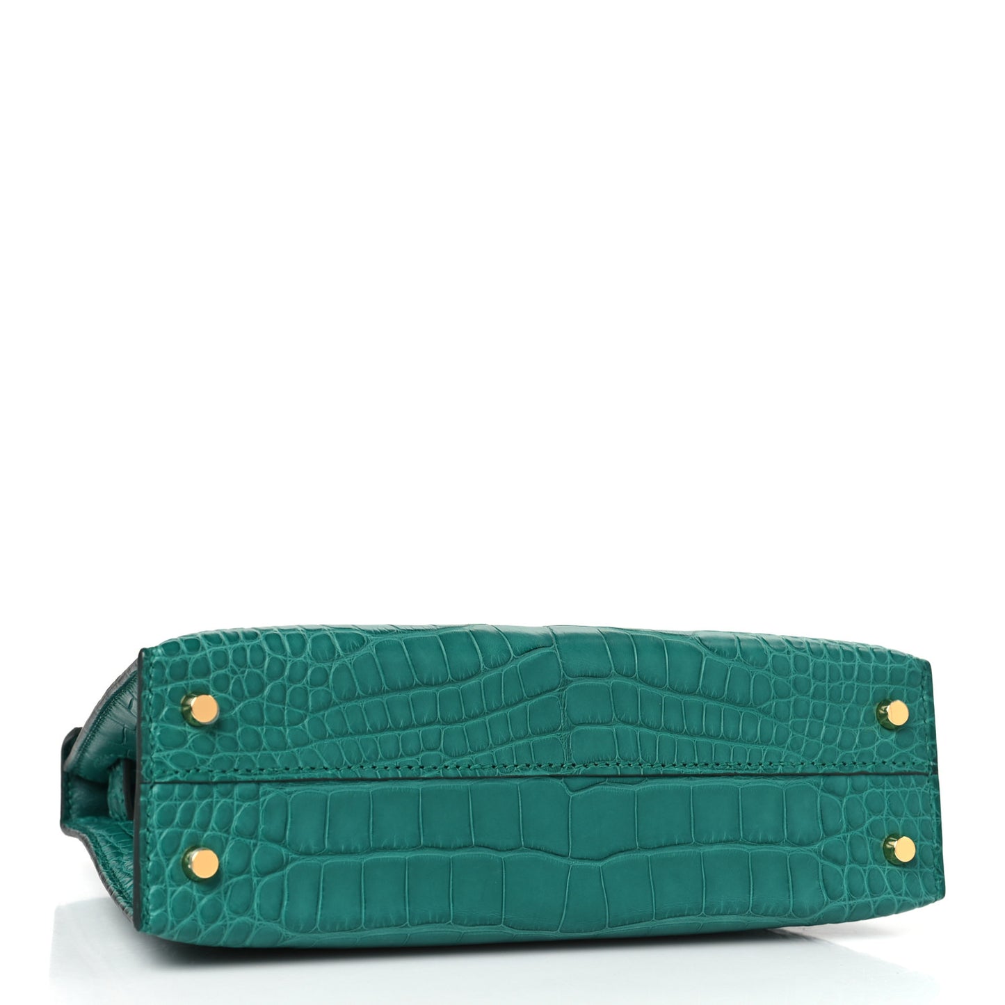Matte Alligator Mini Kelly Sellier 20 Malachite