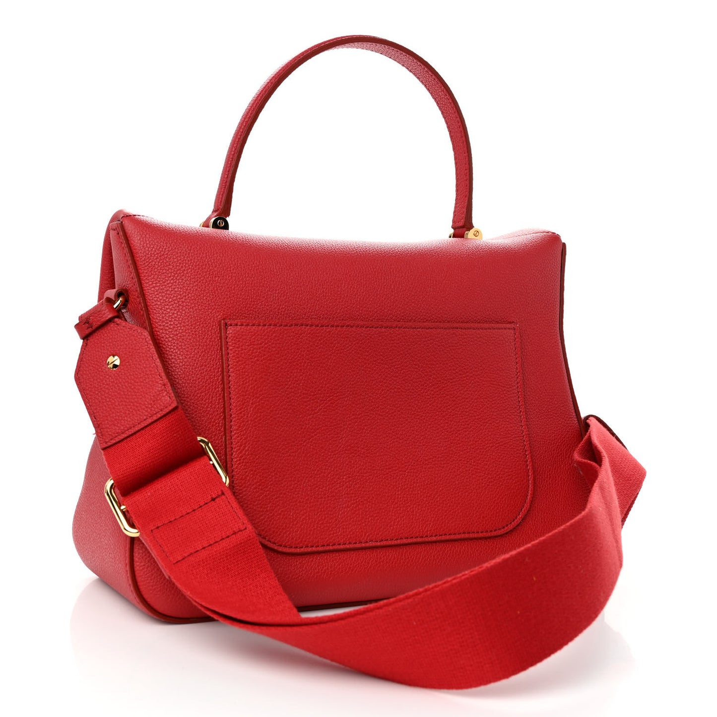 Calfskin Tara Top Handle Bag Red