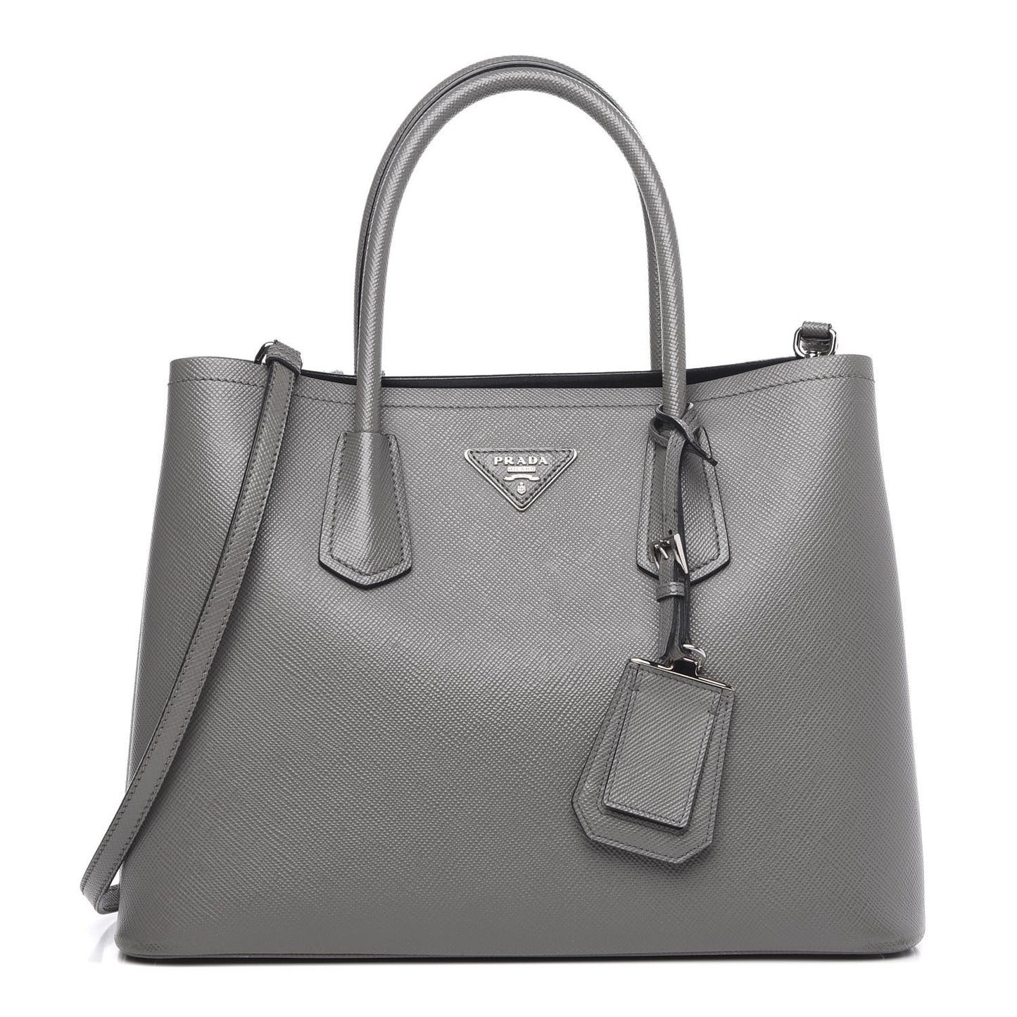 Saffiano Cuir Medium Double Bag Marmo