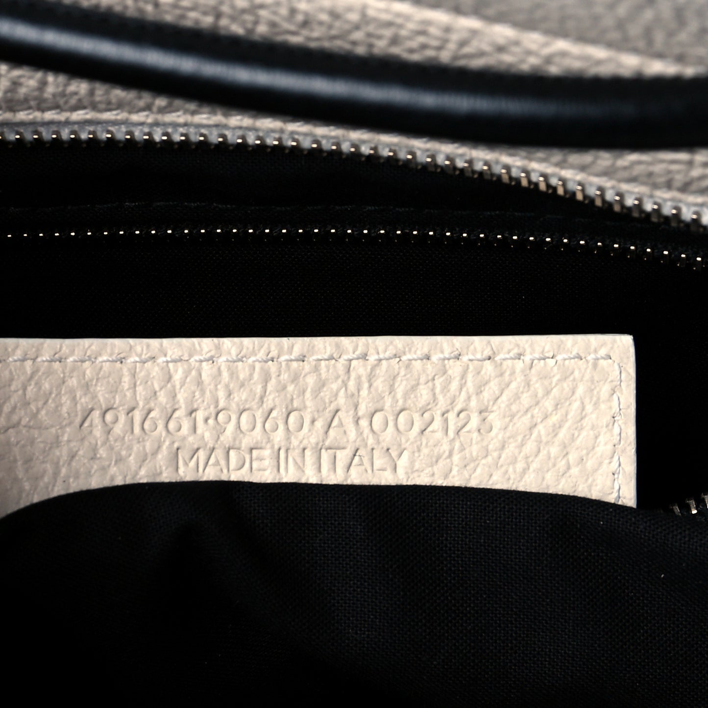 Calfskin Medium Logo North South Shopping Tote White