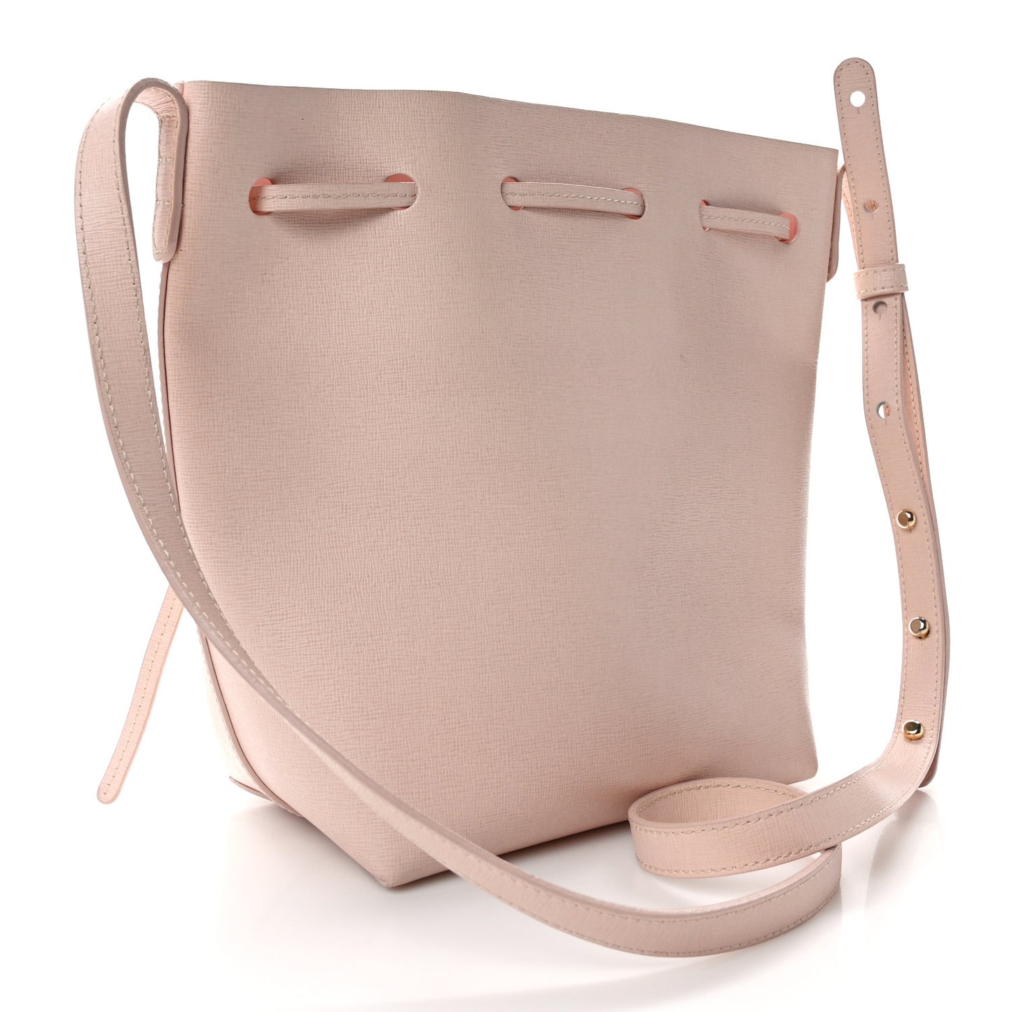 MANSUR GAVRIEL Saffiano Mini Bucket Bag Rosa