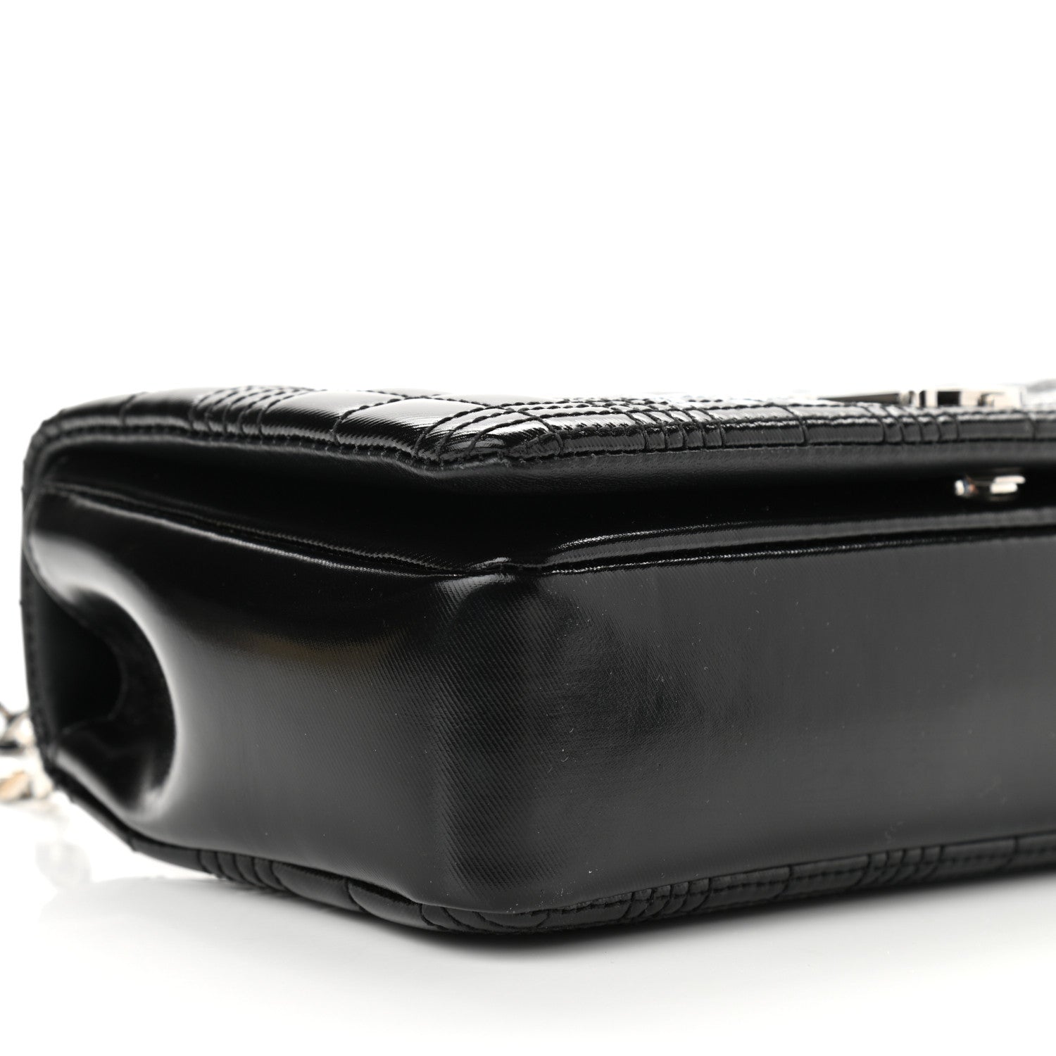 Burberry Patent Quilted Horseferry Print Small Lola Bag Black 9 of 11