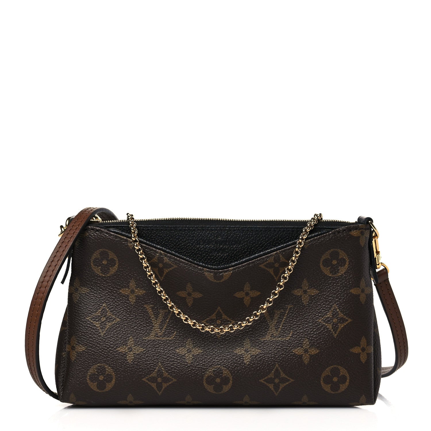 Louis Vuitton Monogram Pallas Clutch Black 1 of 10
