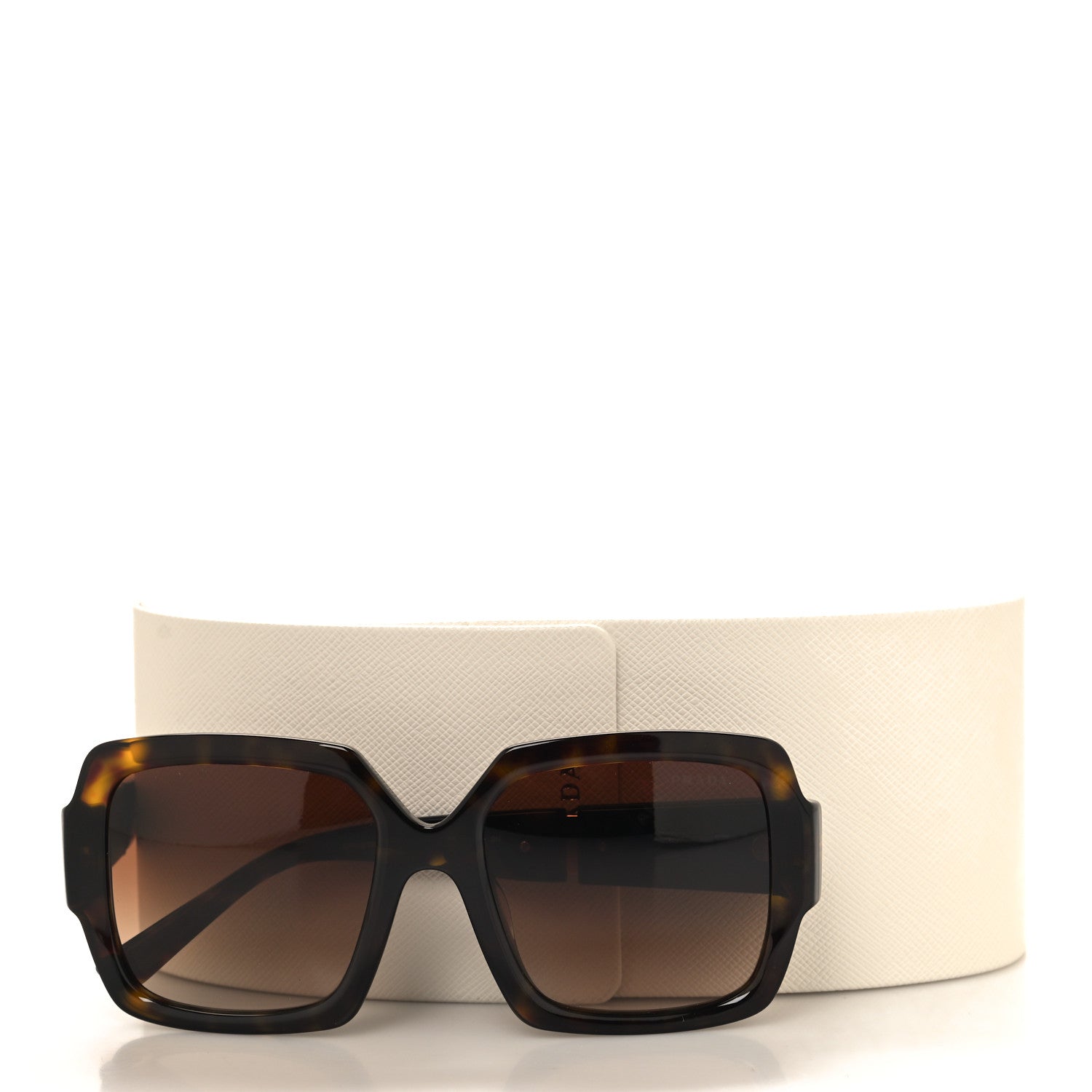 Prada Oversized Monochrome Sunglasses SPR 21X Black Tortoise 7 of 7
