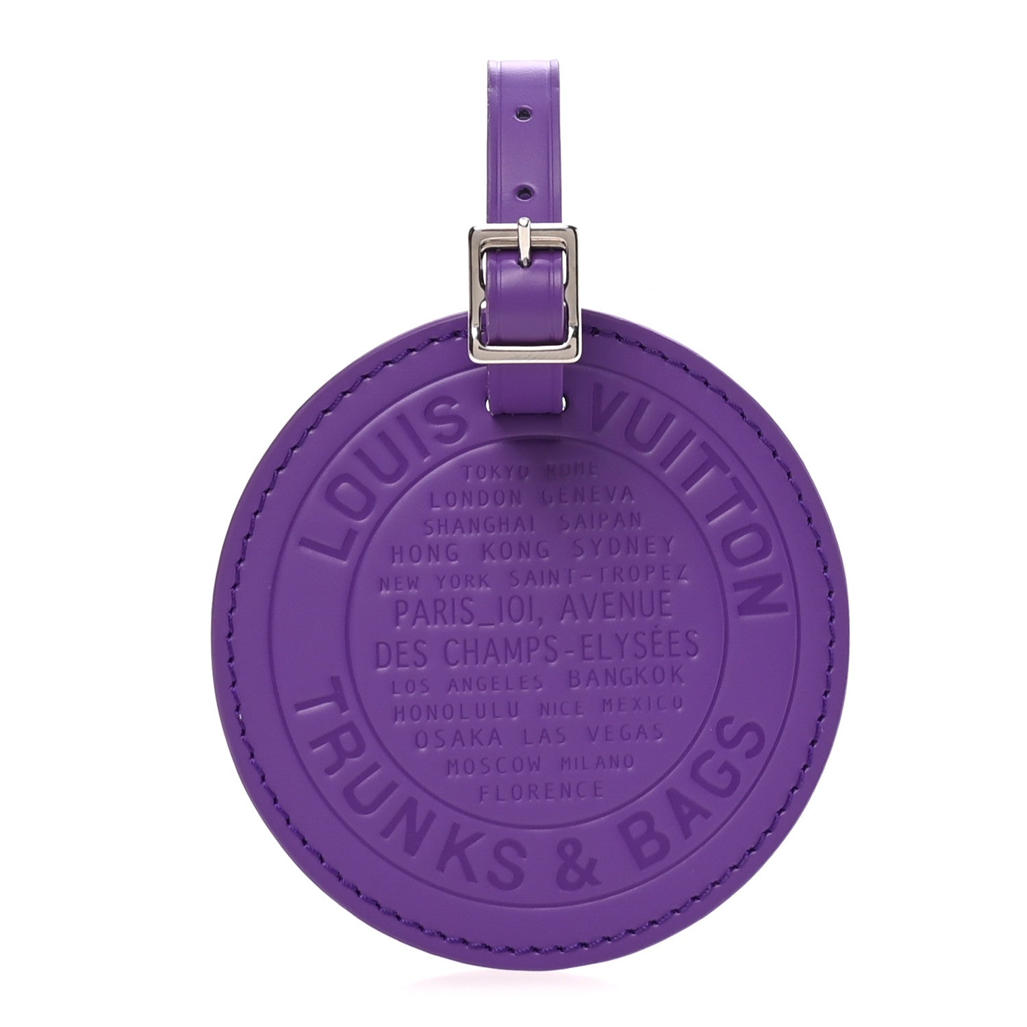 Louis Vuitton Calfskin Colormania Luggage Tag Purple 1839052