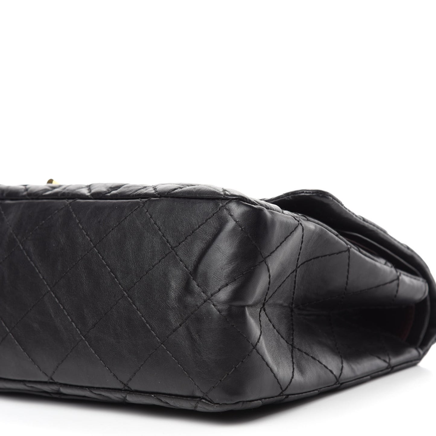 Aged Calfskin Quilted 2.55 Reissue 227 Flap Black
