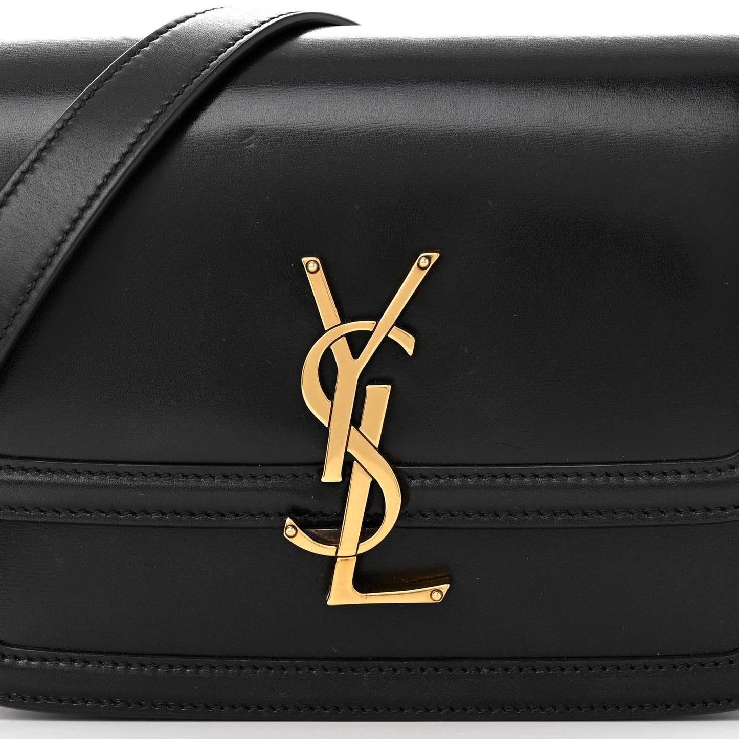 Smooth Calfskin Small Solferino Satchel Black