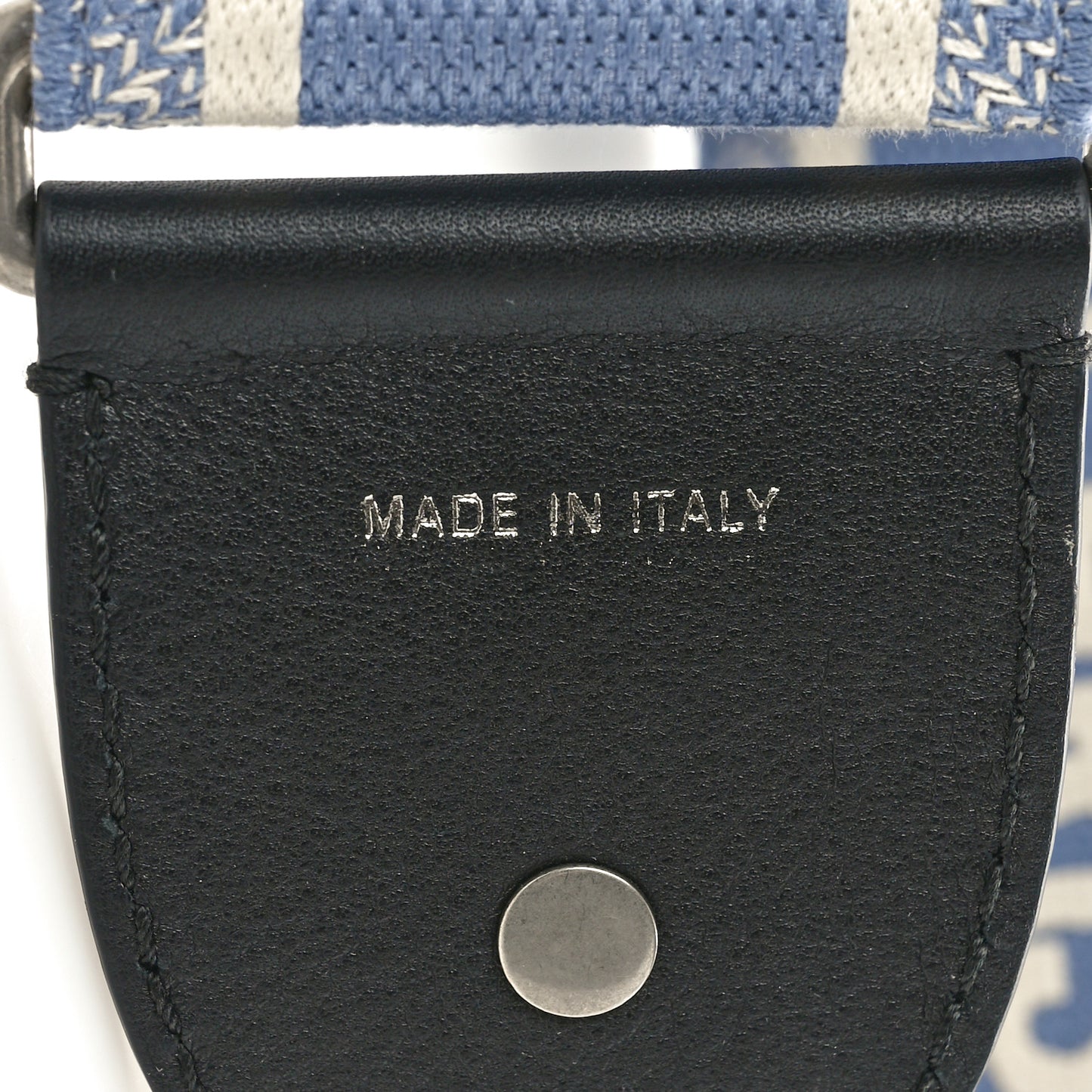 Canvas Embroidered Shoulder Strap Light Blue