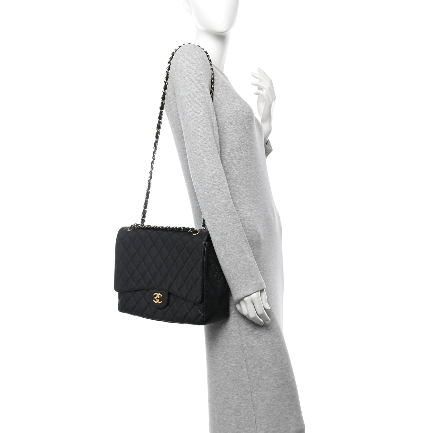 Caviar Quilted Maxi Single Flap Black