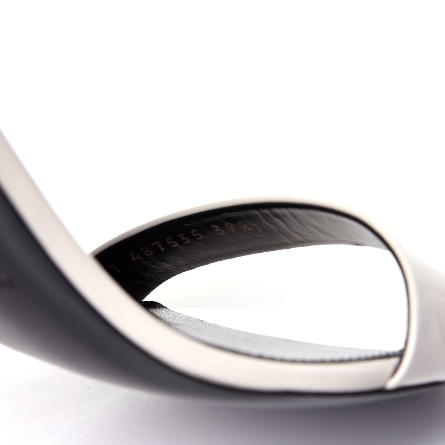 Patent Calfskin Amber 85 Ankle Strap Sandals 39.5 Neutro