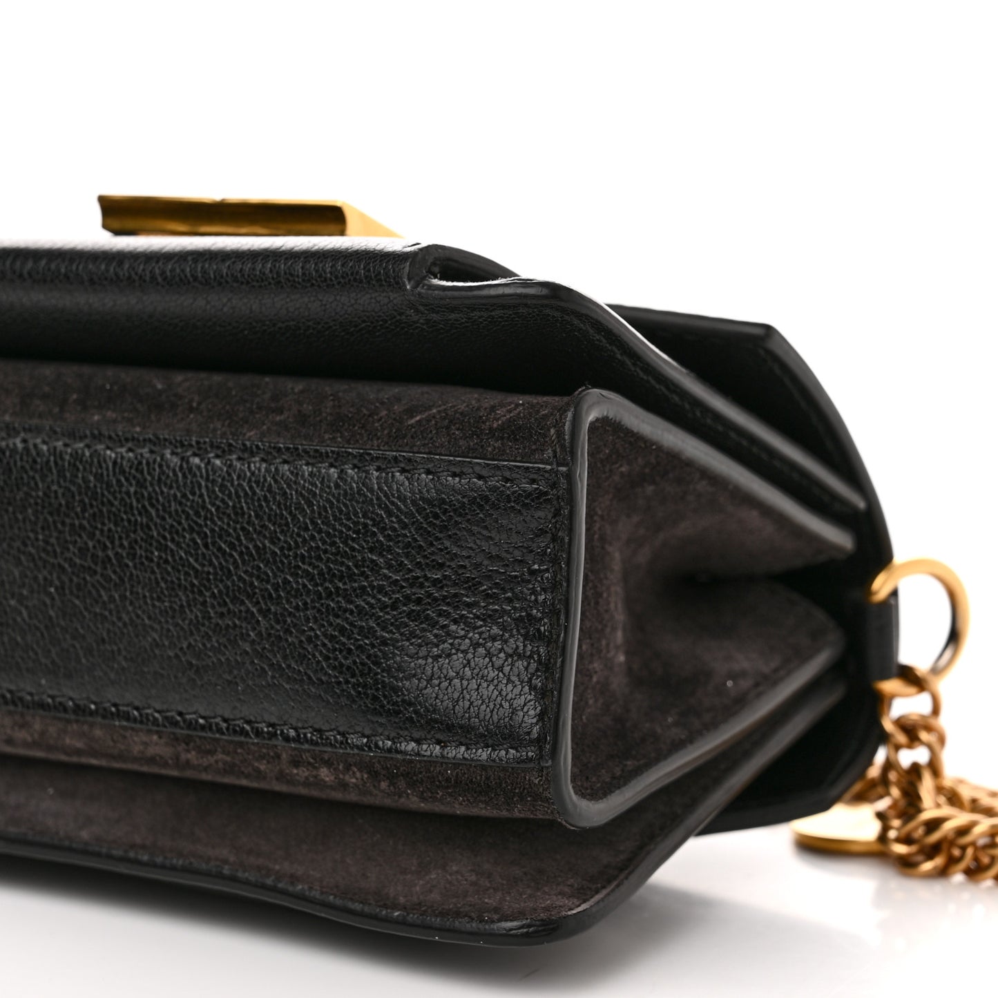 Goatskin Suede Mini GV3 Shoulder Bag Black