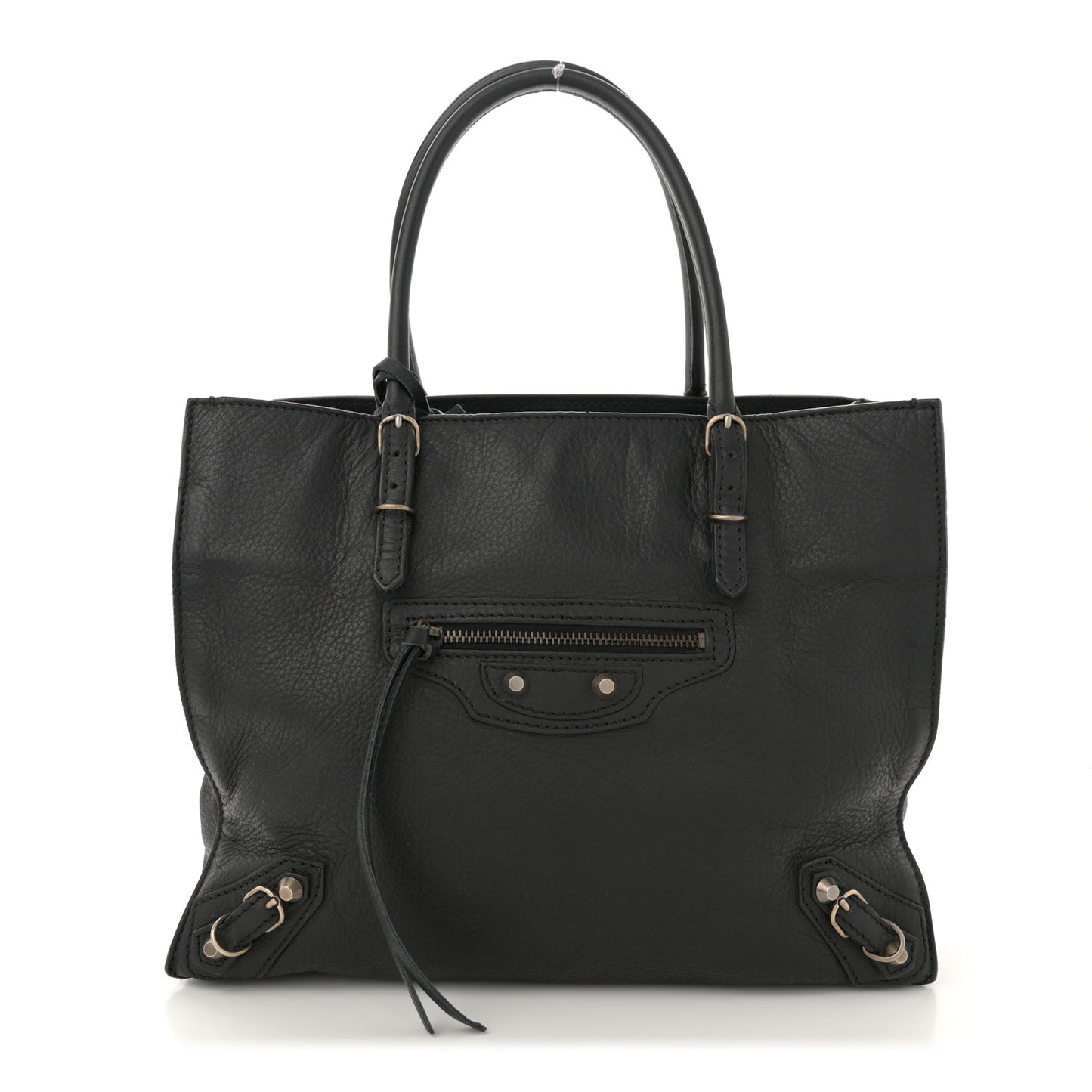 Veau Souple Mini Papier Tote Black