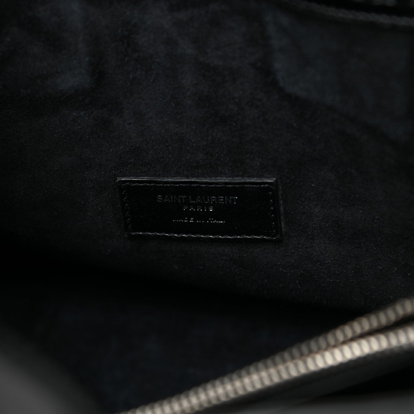 Calfskin Crocodile Embossed Small Supple Sac de Jour Black