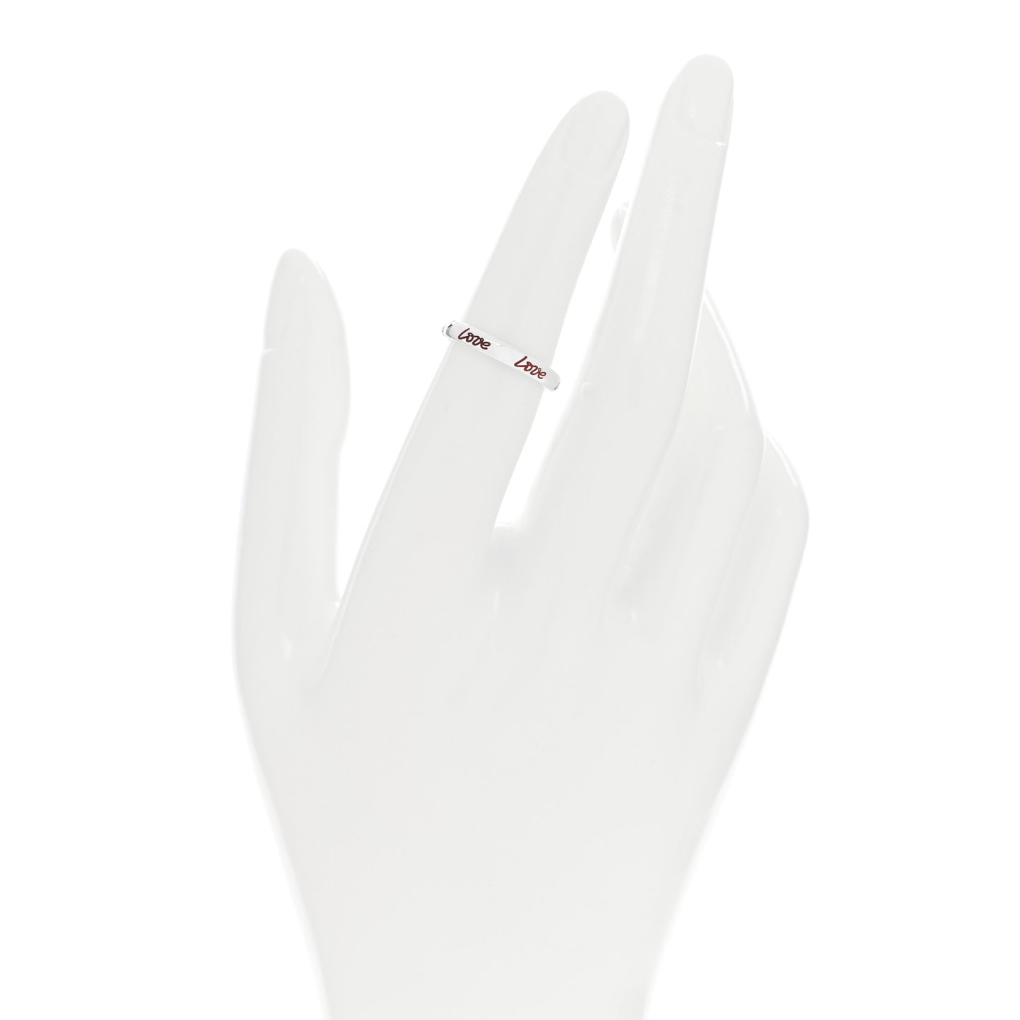 Sterling Silver Enamel Paloma Picasso Love Band Ring 50 5.5