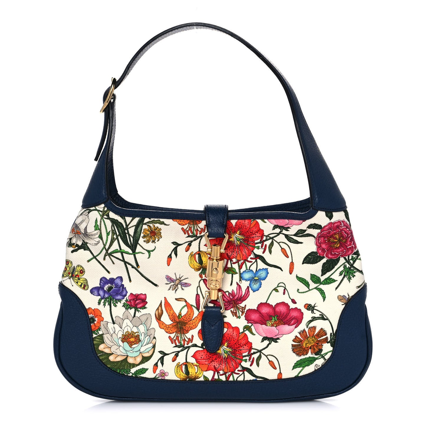 Canvas Flora Medium Jackie Hobo Blue Agata