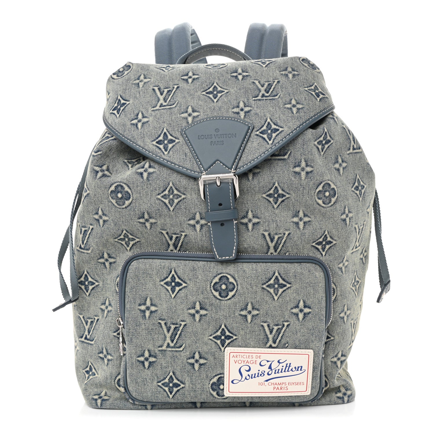 Louis Vuitton Monogram Denim Washed 3D Montsouris Backpack Blue