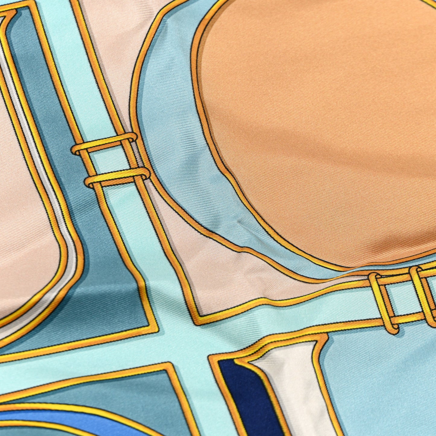 Silk Twill Monogram Fully Square Scarf Bluette