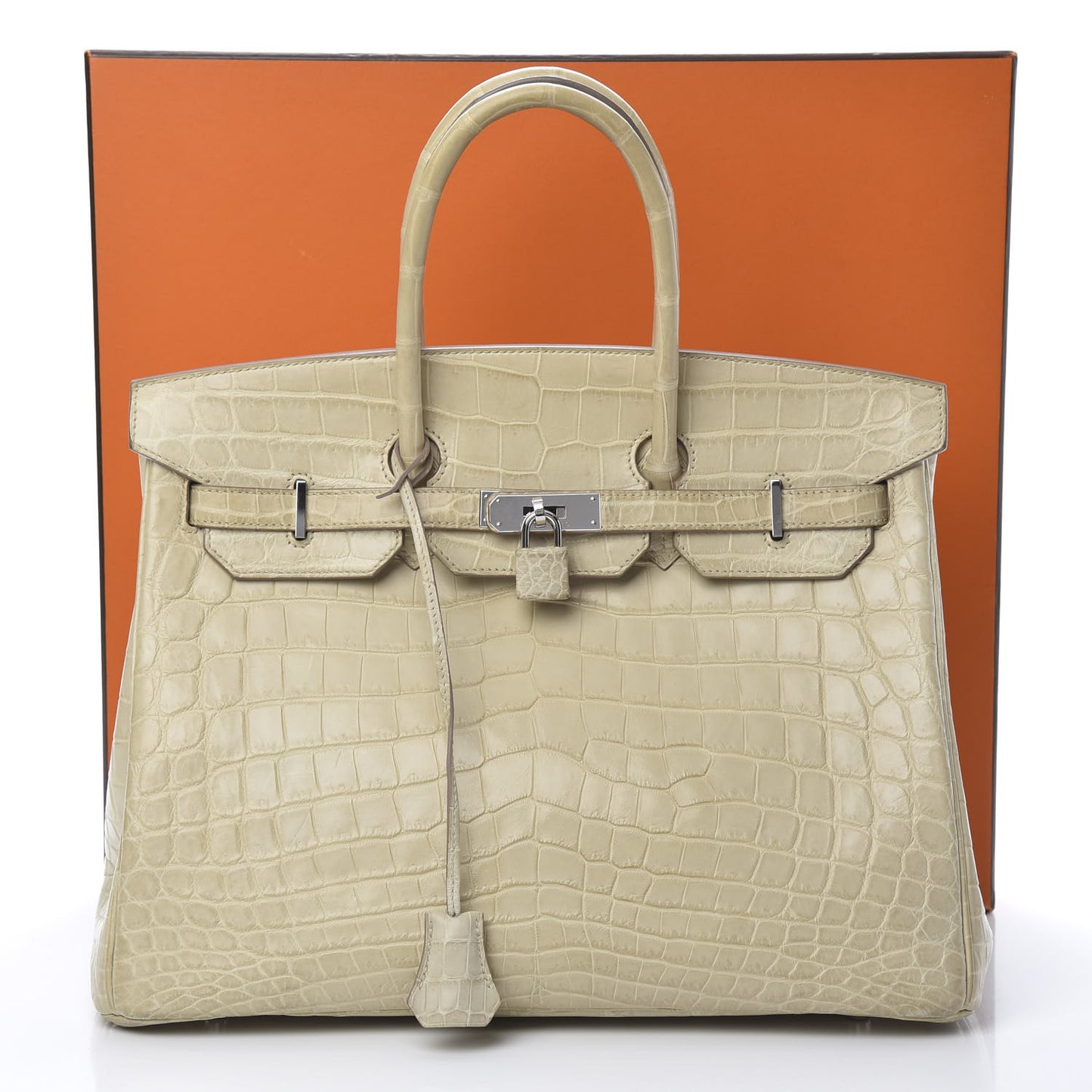 Matte Niloticus Crocodile Birkin 35 Beton
