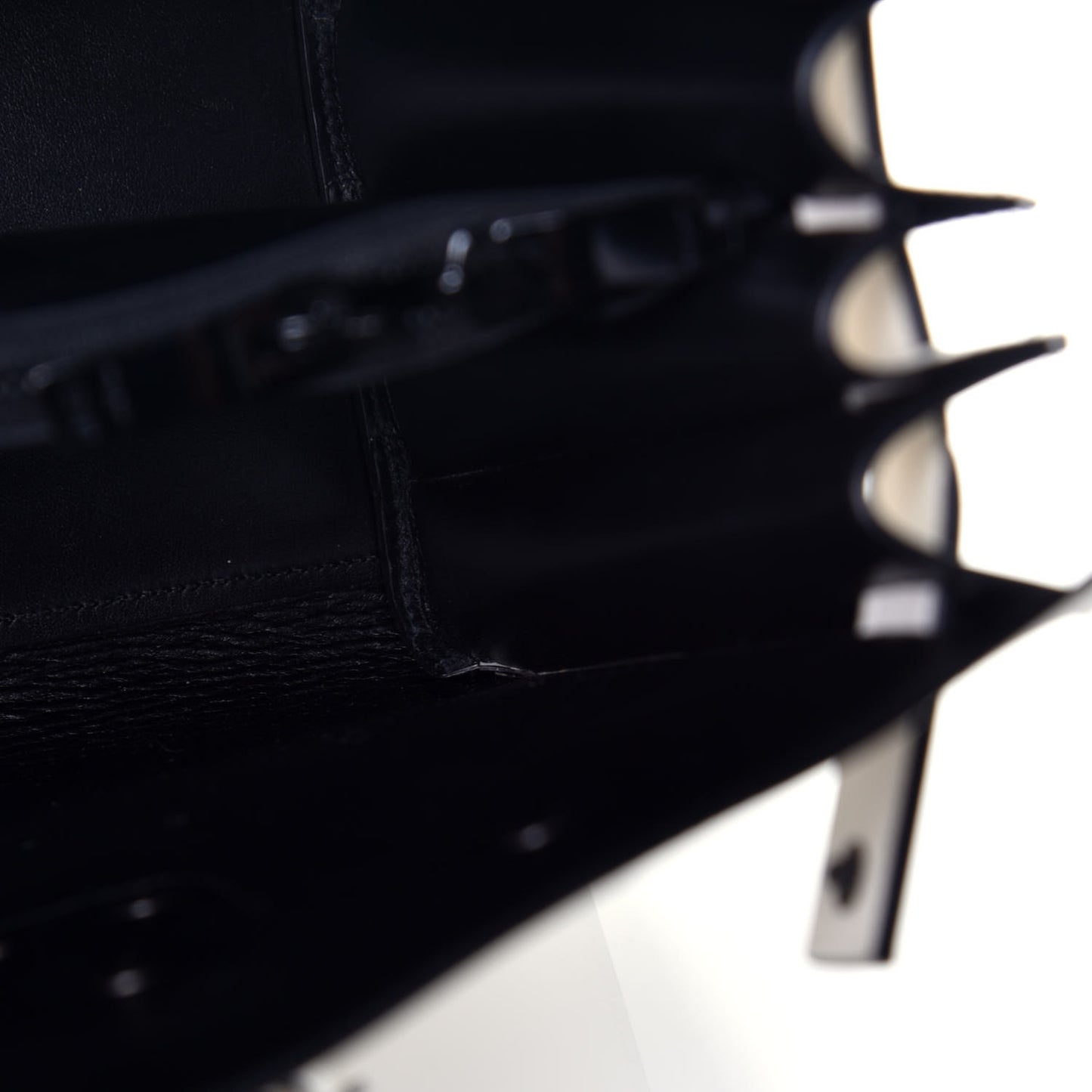 Grained Calfskin Small Sac De Jour Dove Porcellana Black