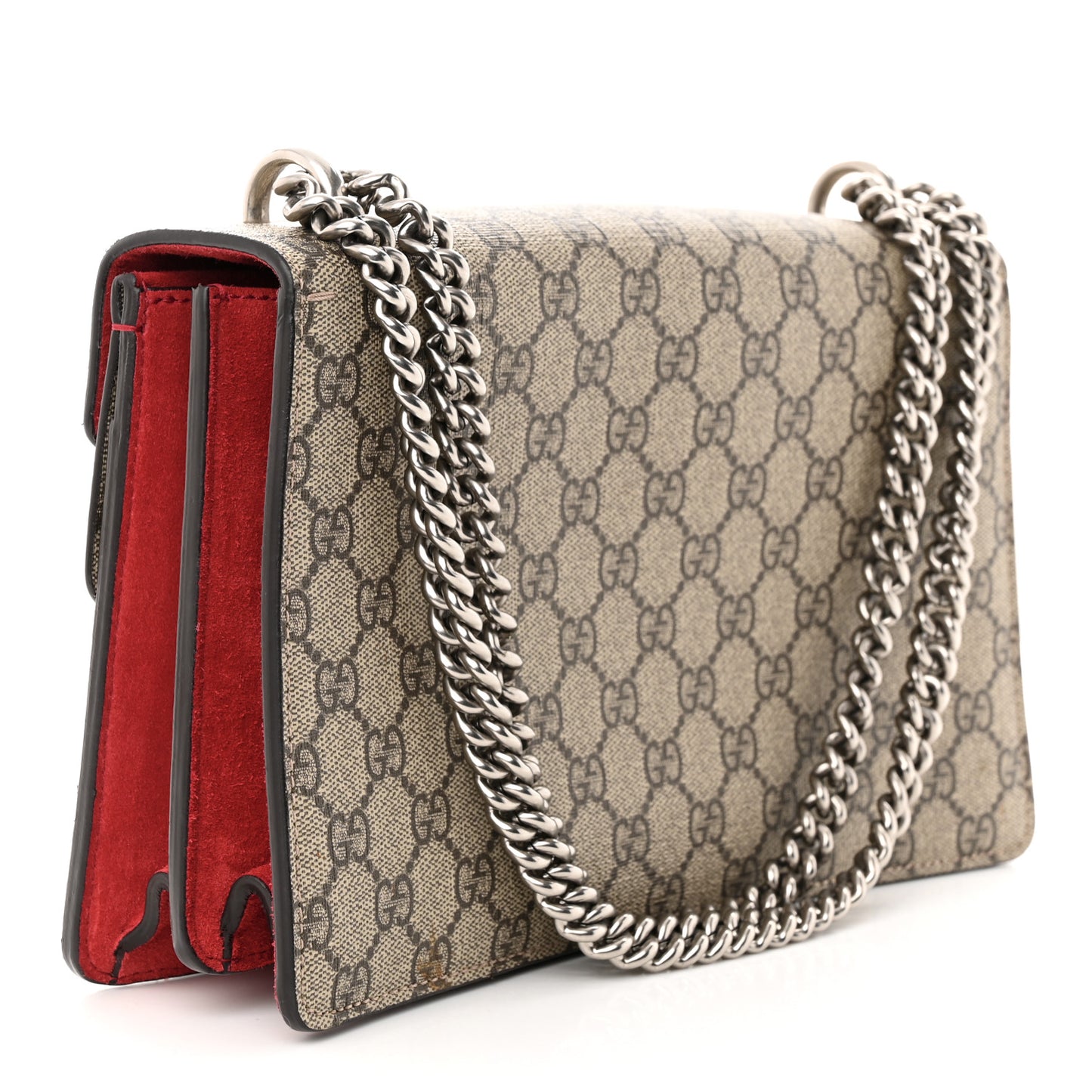 GG Supreme Monogram Small Dionysus Shoulder Bag Red