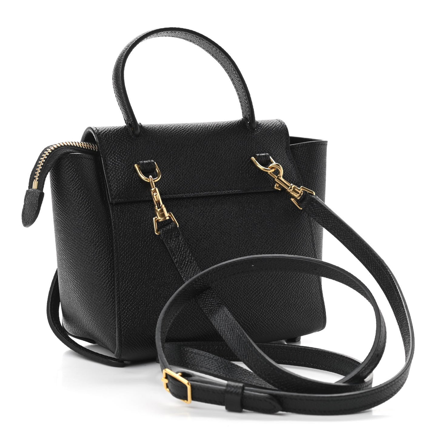 Grained Calfskin Pico Belt Bag Black