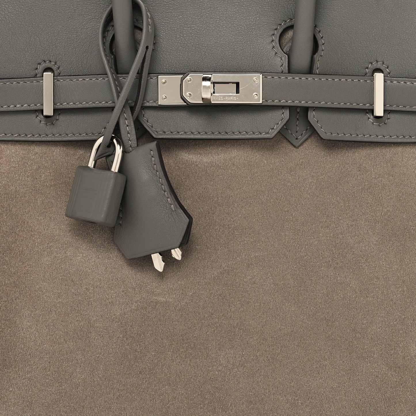 Veau Doblis Swift Grizzly Birkin 25 Gris Meyer Gris Caillou