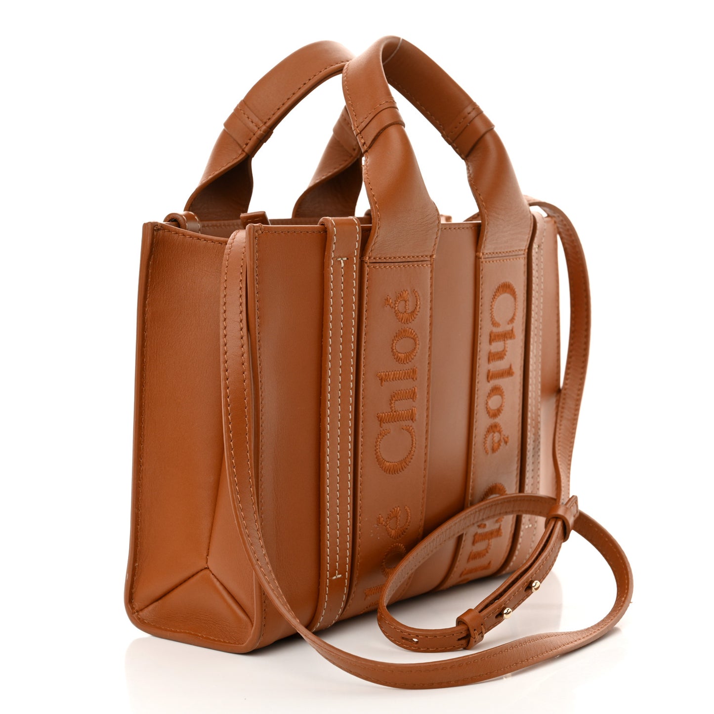 Calfskin Small Woody Tote Caramel